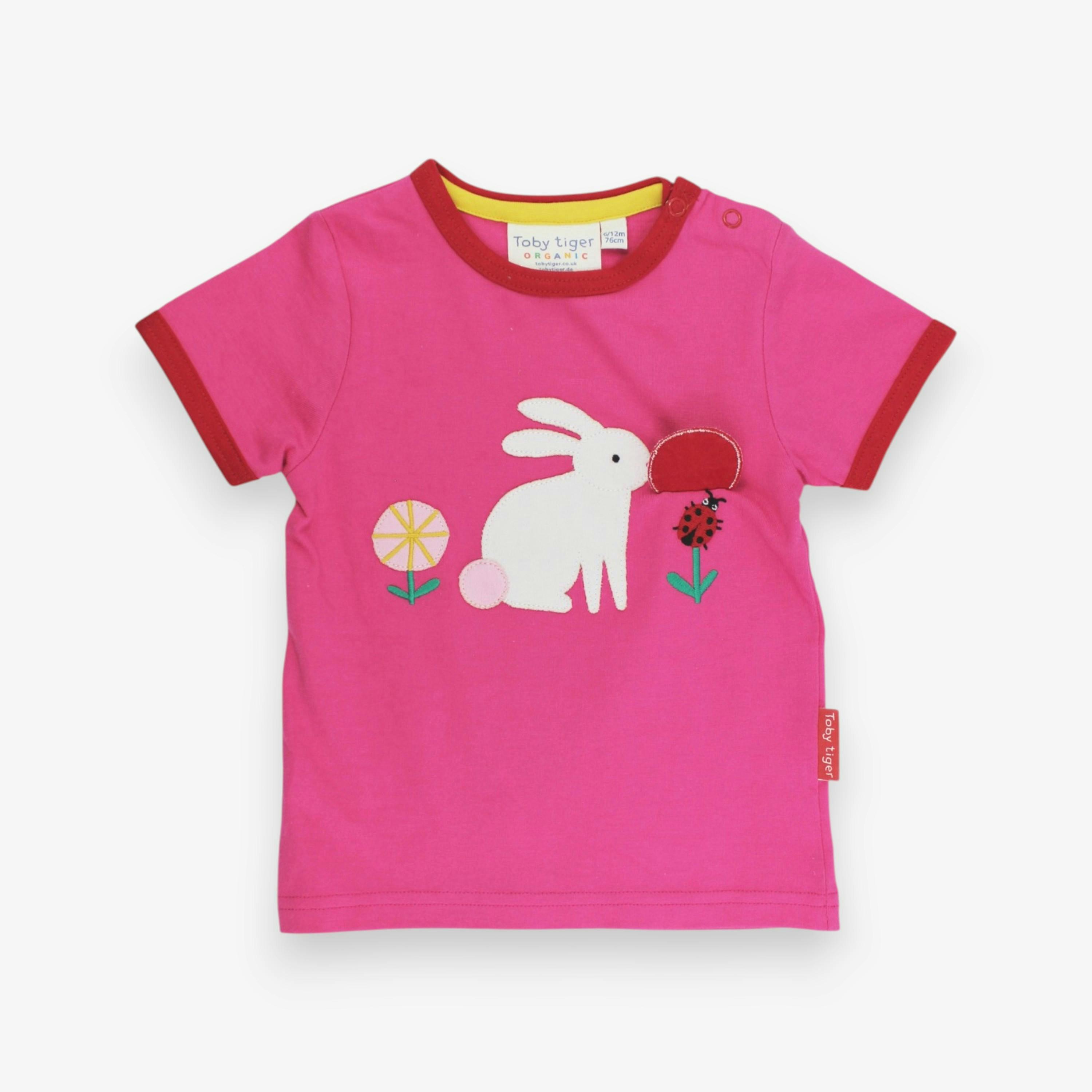 Organic Bunny Applique Lift The Flap Short-Sleeved T-Shirt , view 3 of 3