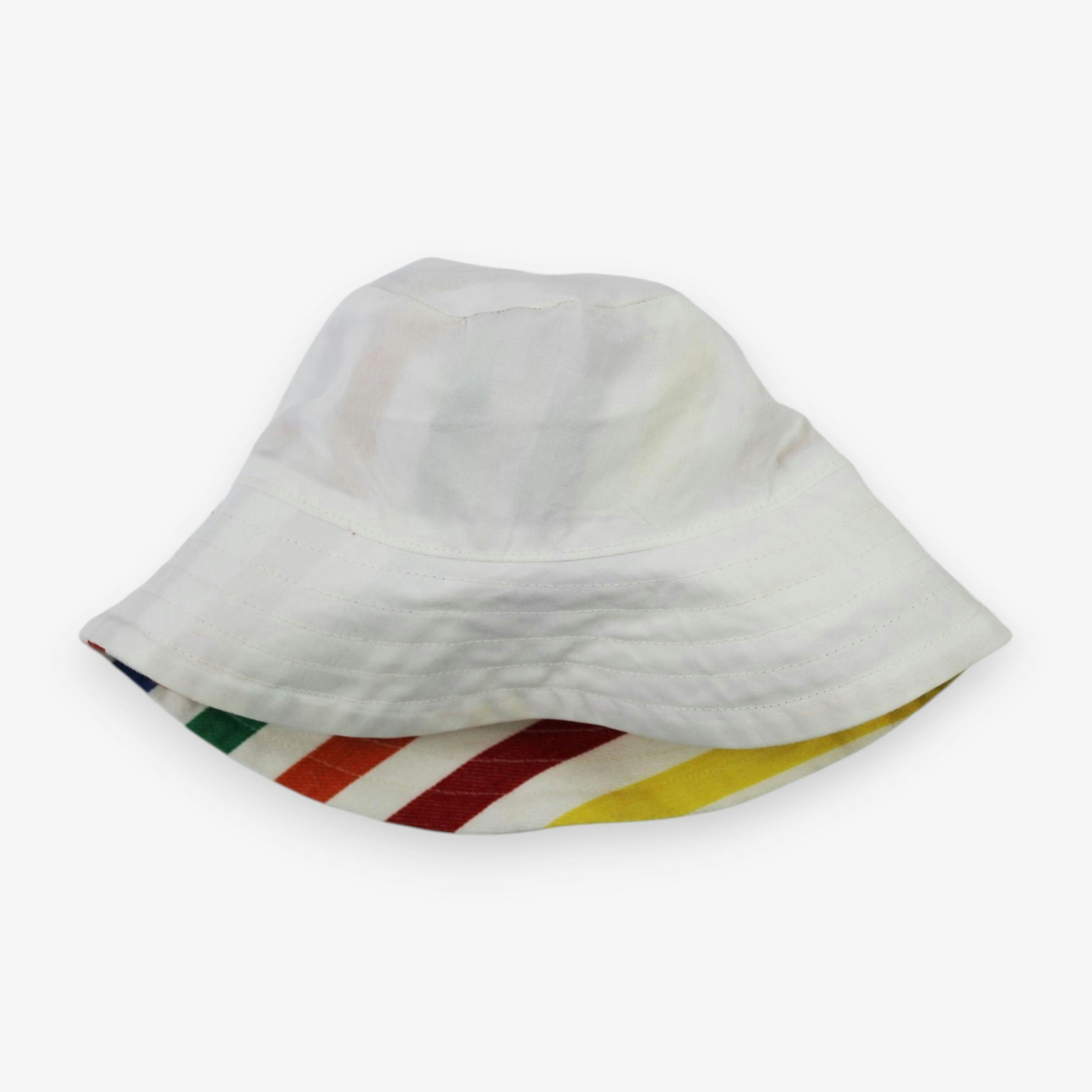 Organic Happy Stripe Woven Reversible Sun Hat , view 2 of 3