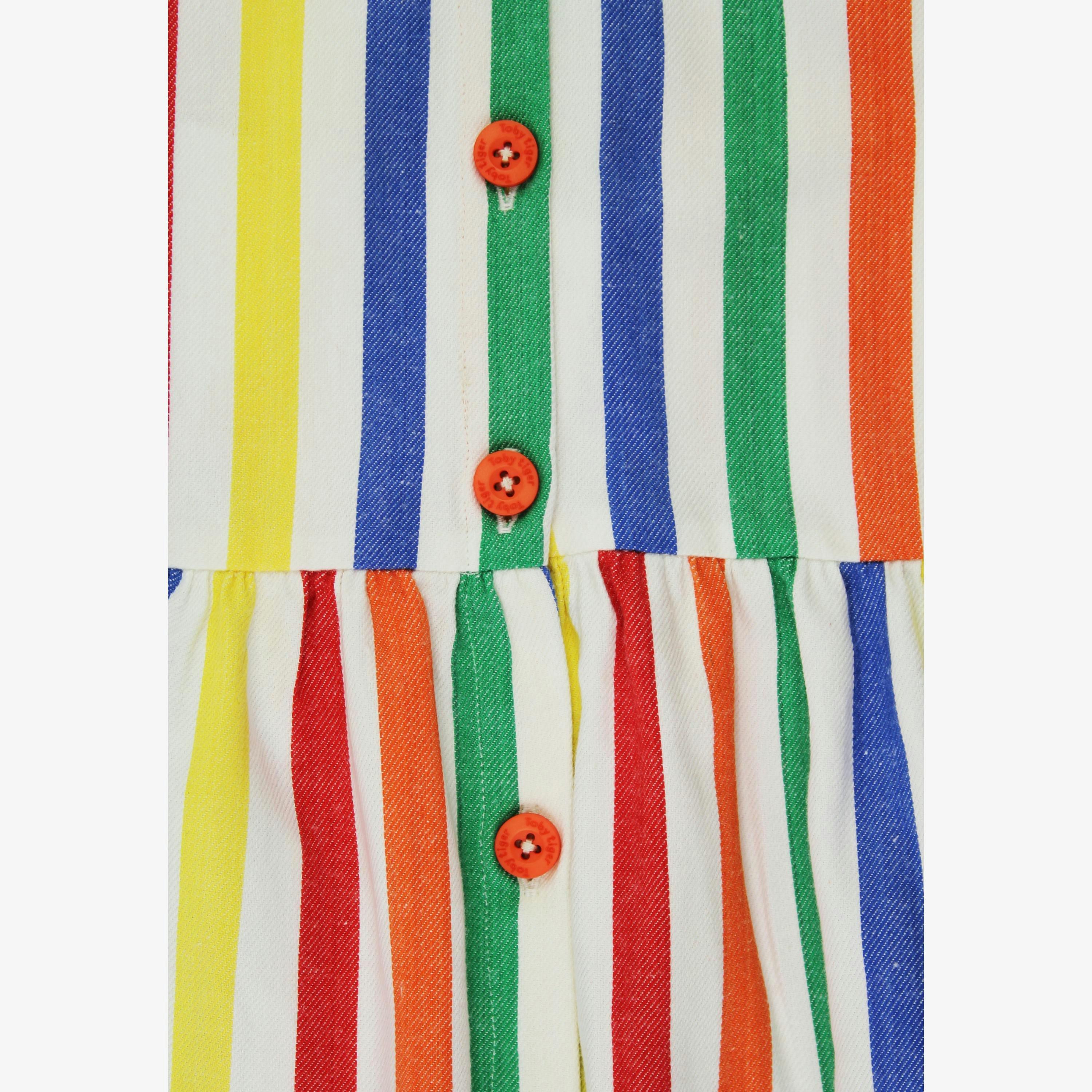 Organic Happy Stripe Woven Dress , view 2 of 3