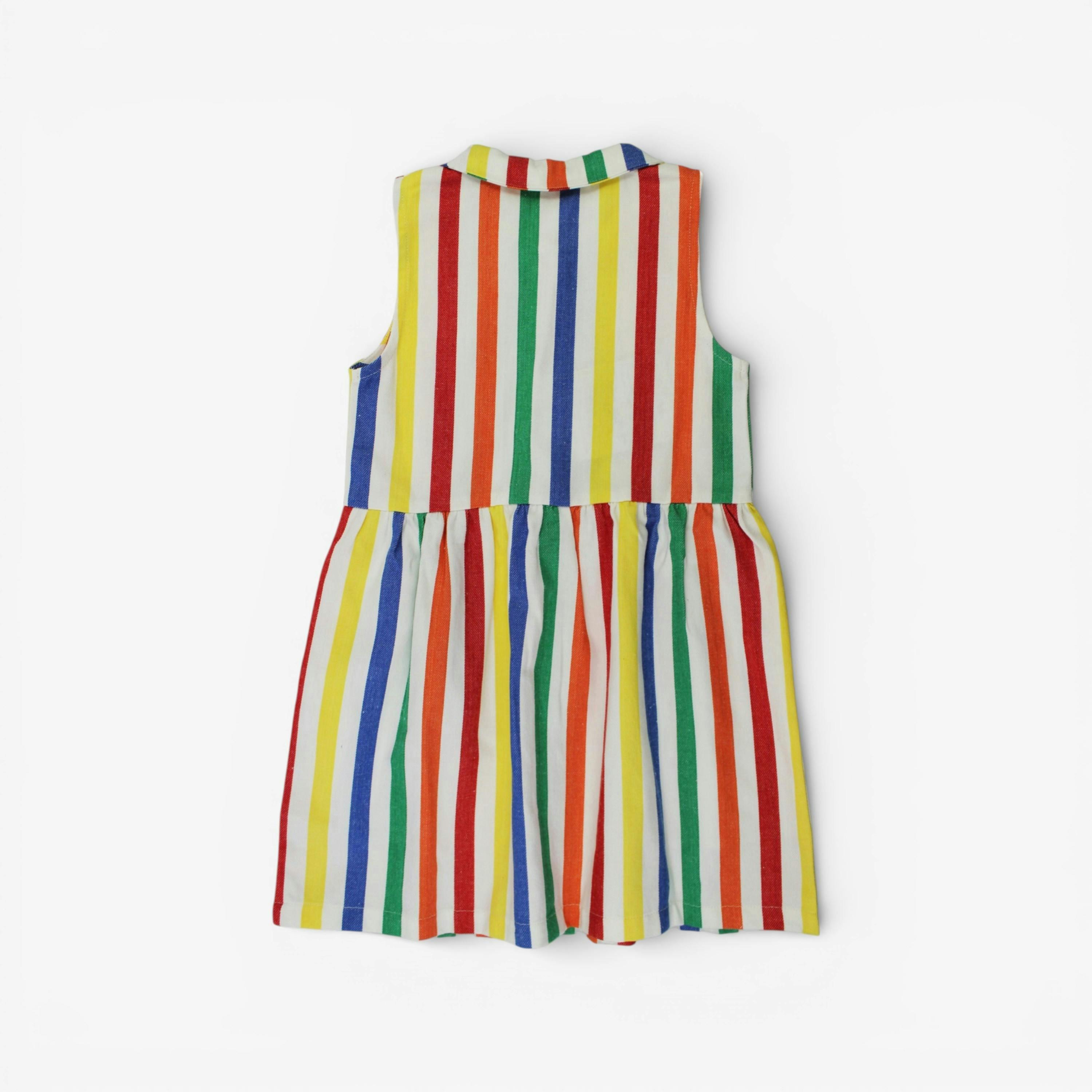 Organic Happy Stripe Woven Dress , view 3 of 3