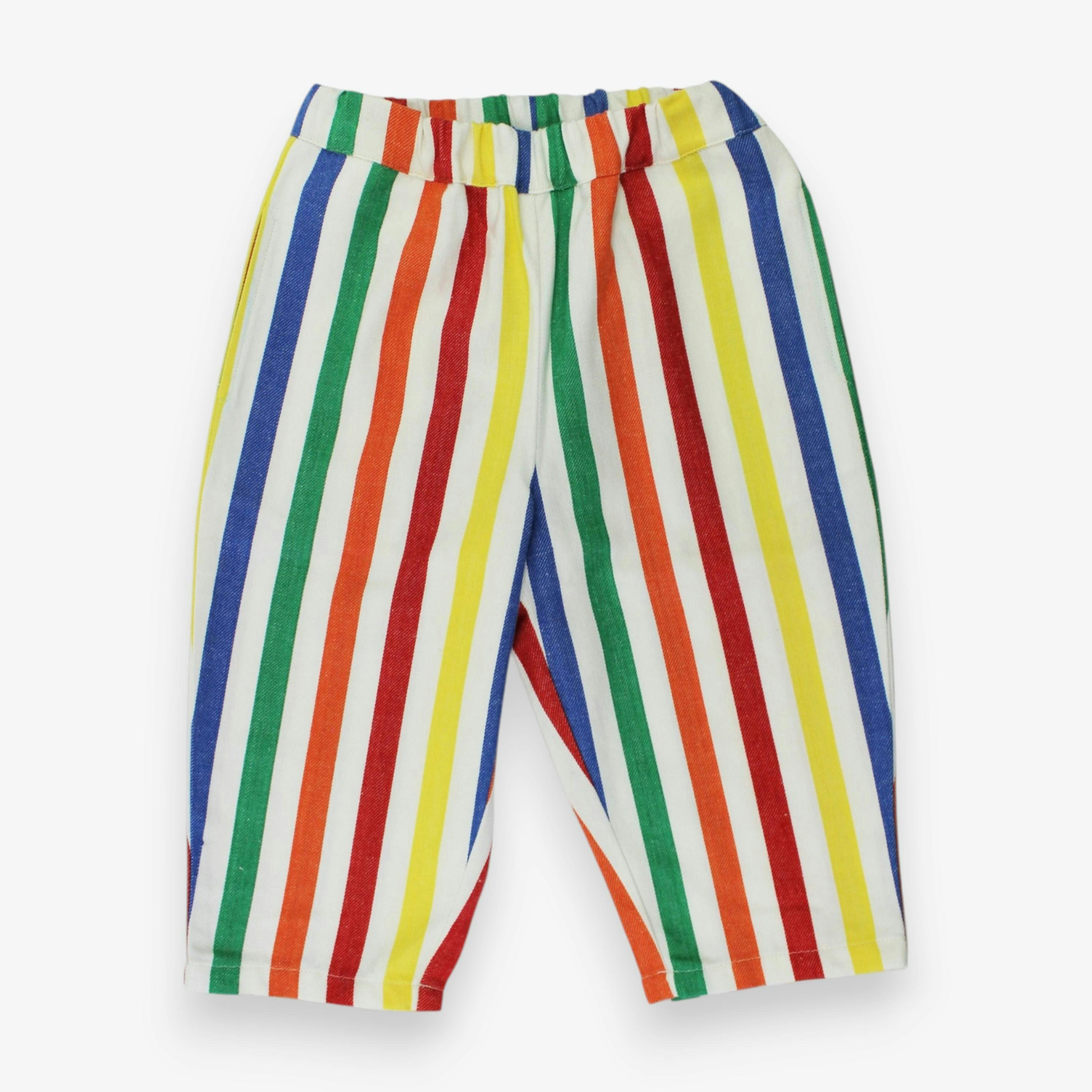 Organic Happy Stripe Woven Trousers , view 1 of 3