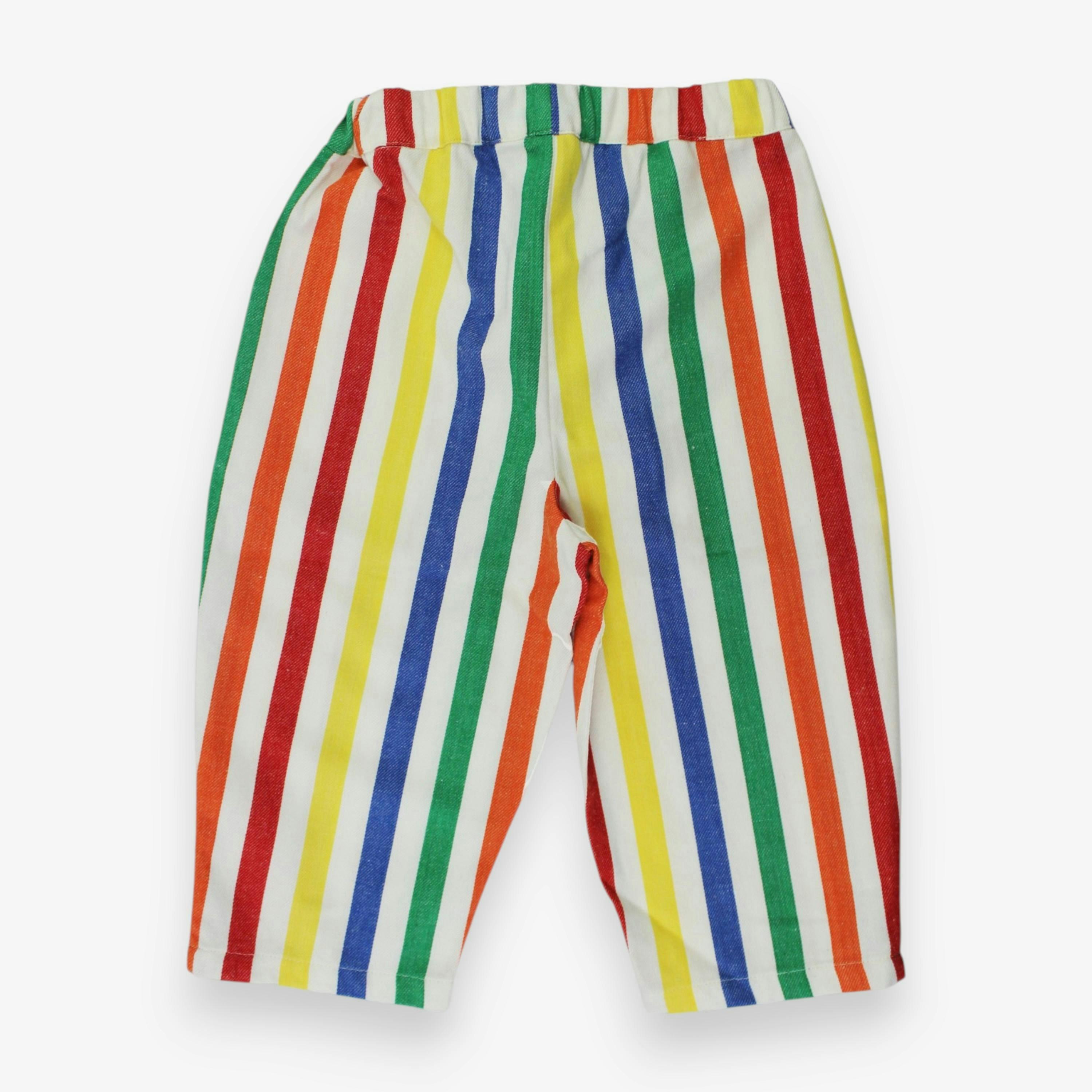 Organic Happy Stripe Woven Trousers , view 3 of 3