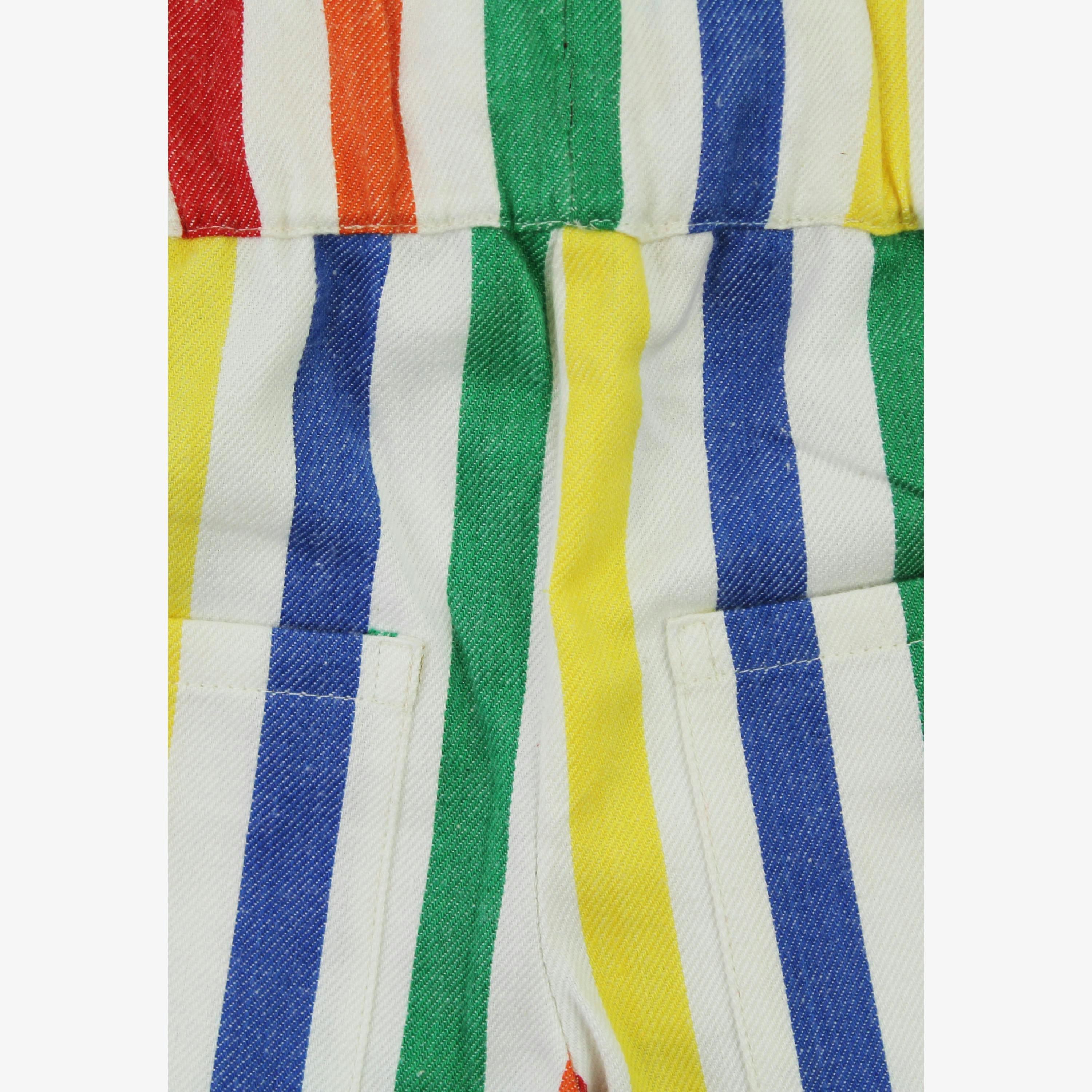 Organic Happy Stripe Woven Shorts , view 2 of 3