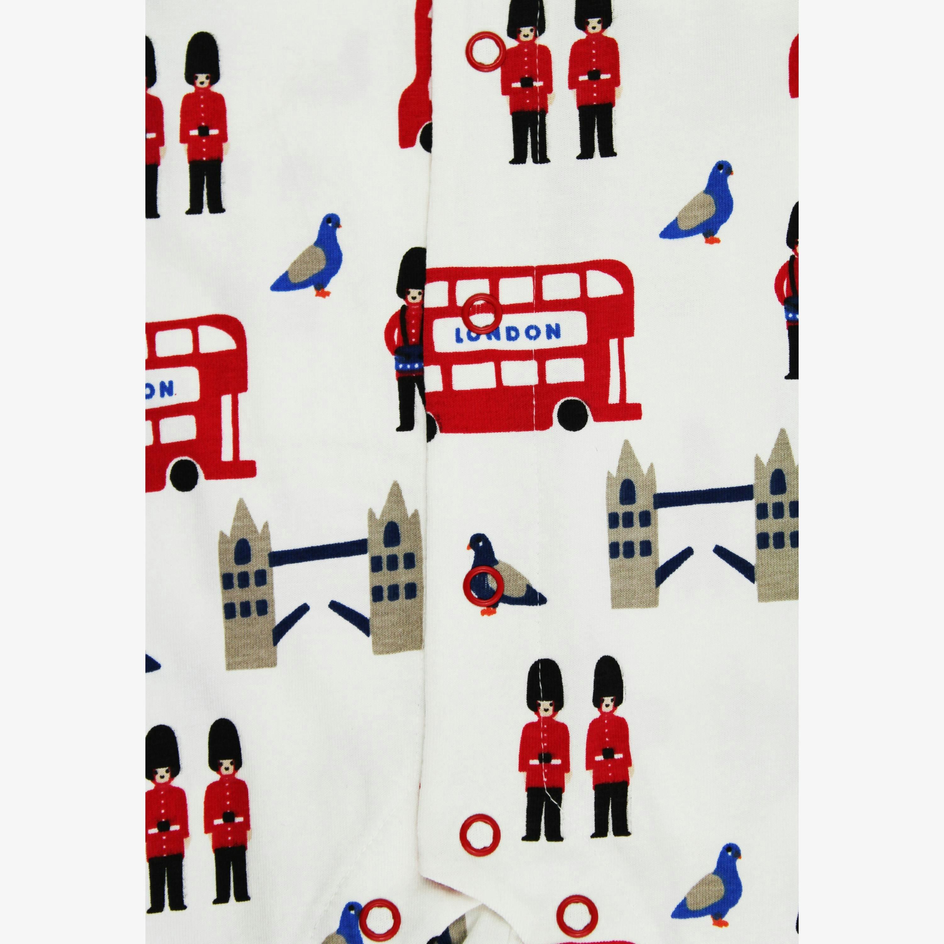 Organic London Print Sleepsuit , view 2 of 3