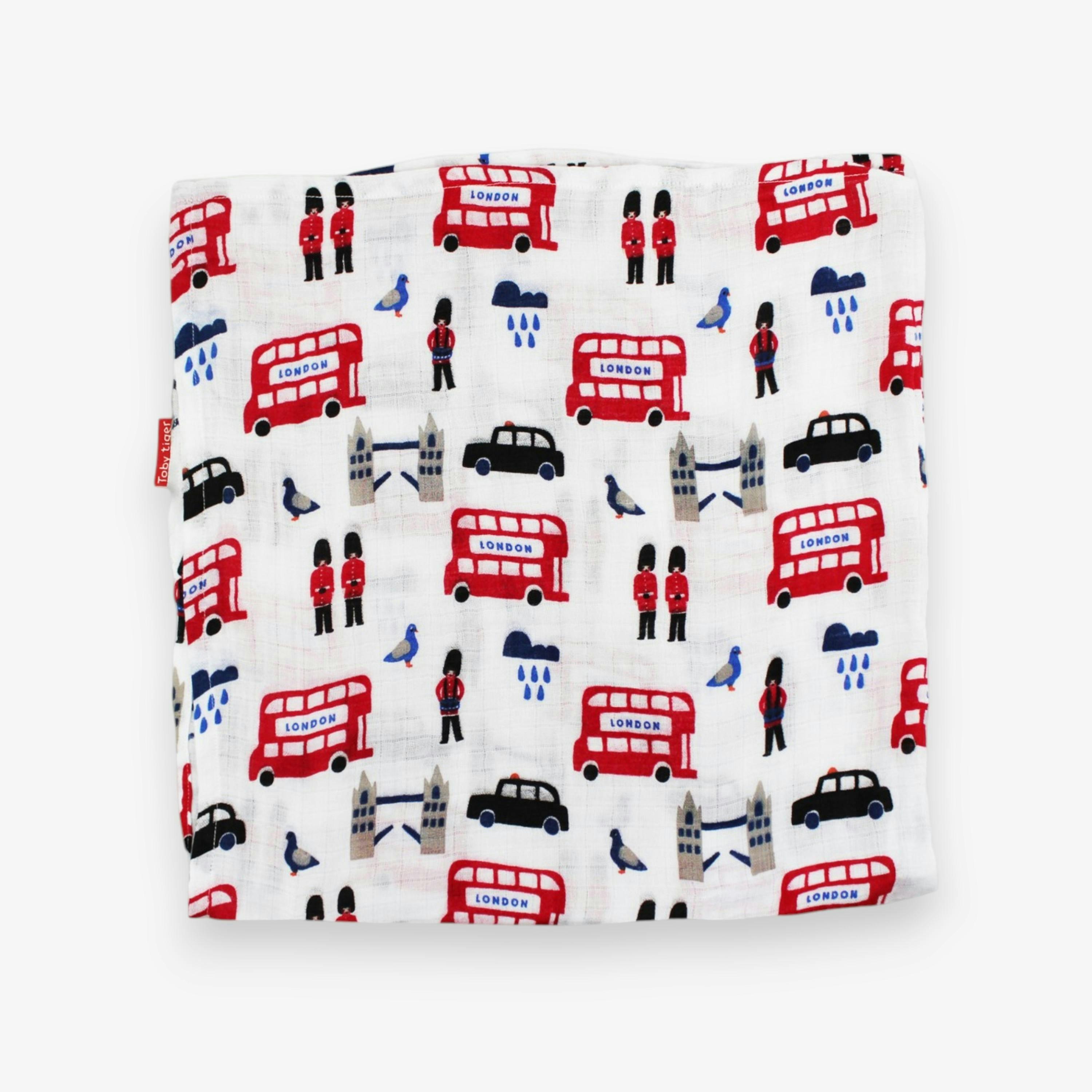 Organic London Print 2 Pack Muslins , view 3 of 3