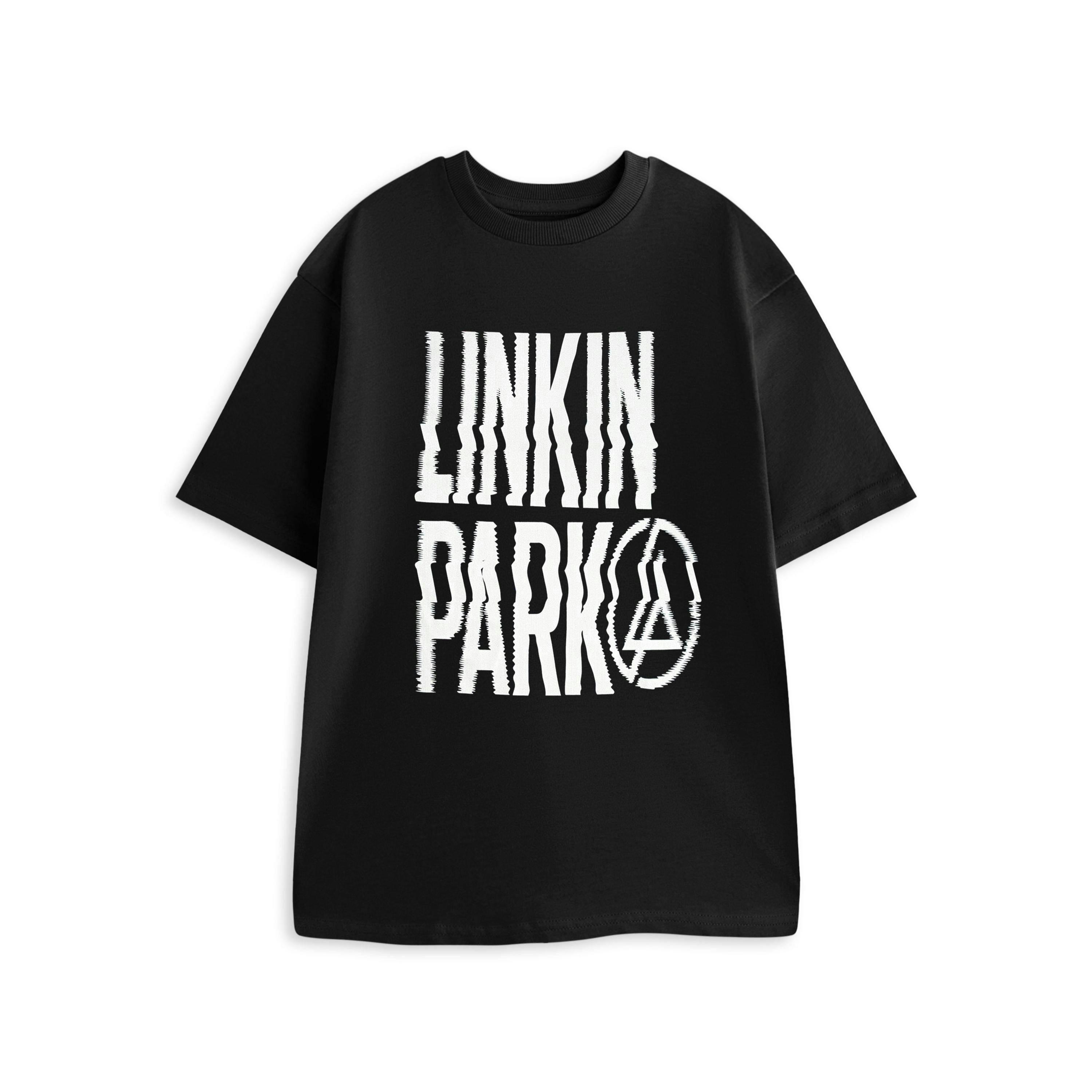 Linkin Park Mens Black Sound Logo Short Sleeved T-Shirt by Vanilla Underground , view 1 of 4