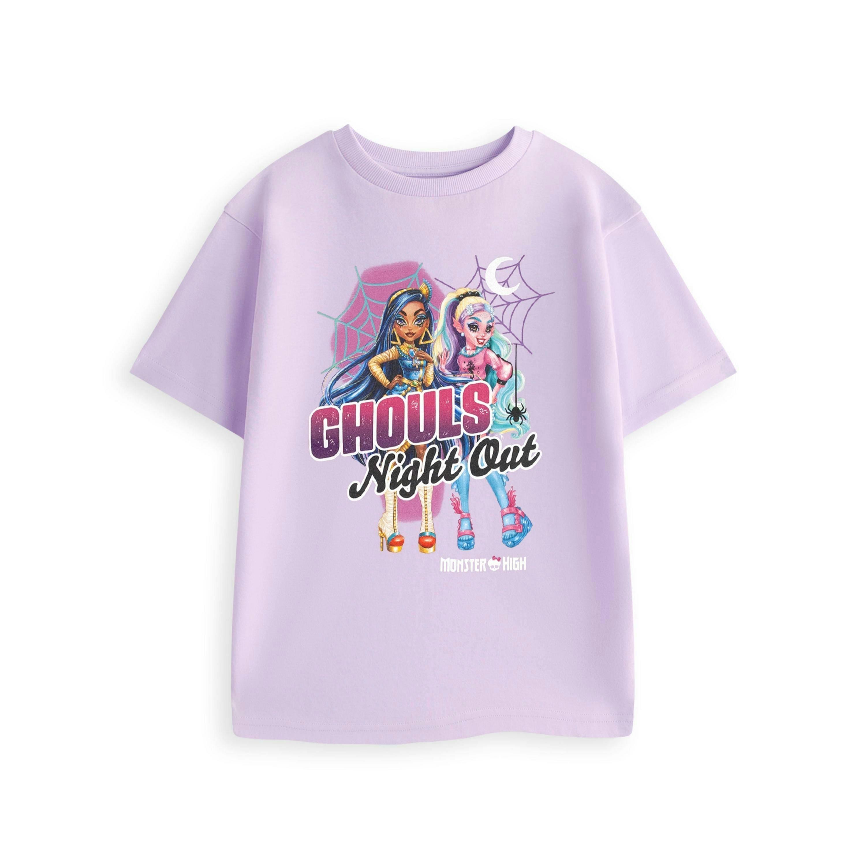 Monster High Girls Grey Let's get spooky Short Sleeved T-Shirt by Vanilla Underground , view 1 of 4