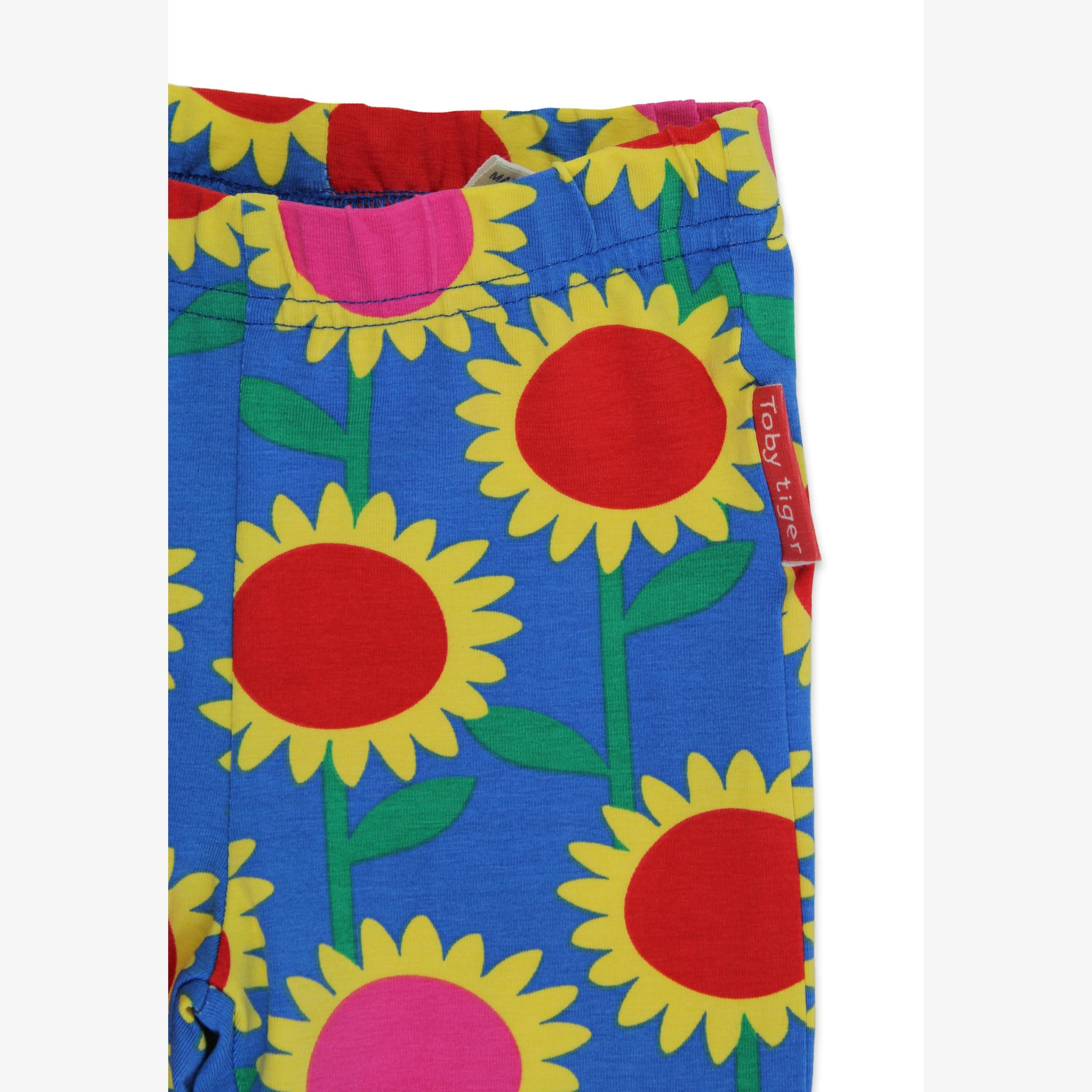 Organic Sunflower Bee Print Leggings , view 2 of 3