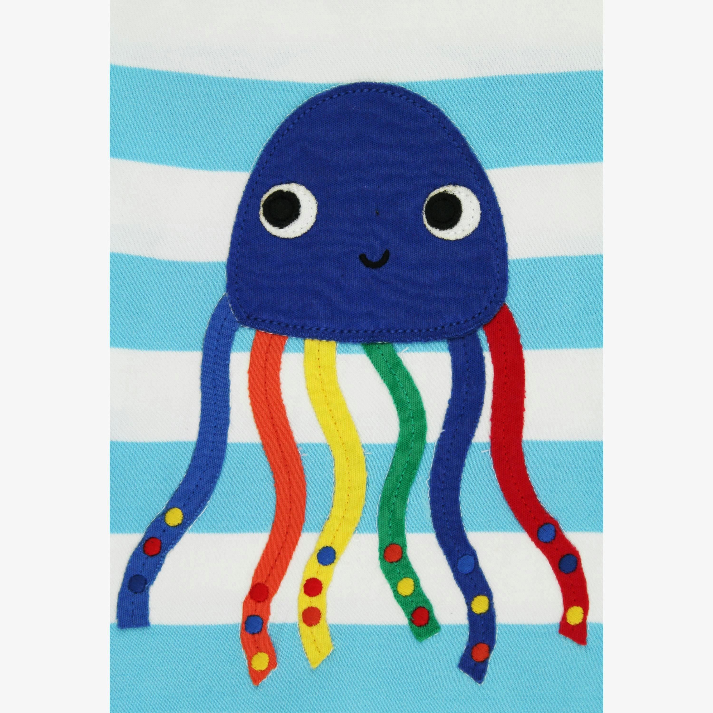 Organic Jellyfish Applique Short-Sleeved T-Shirt , view 2 of 3
