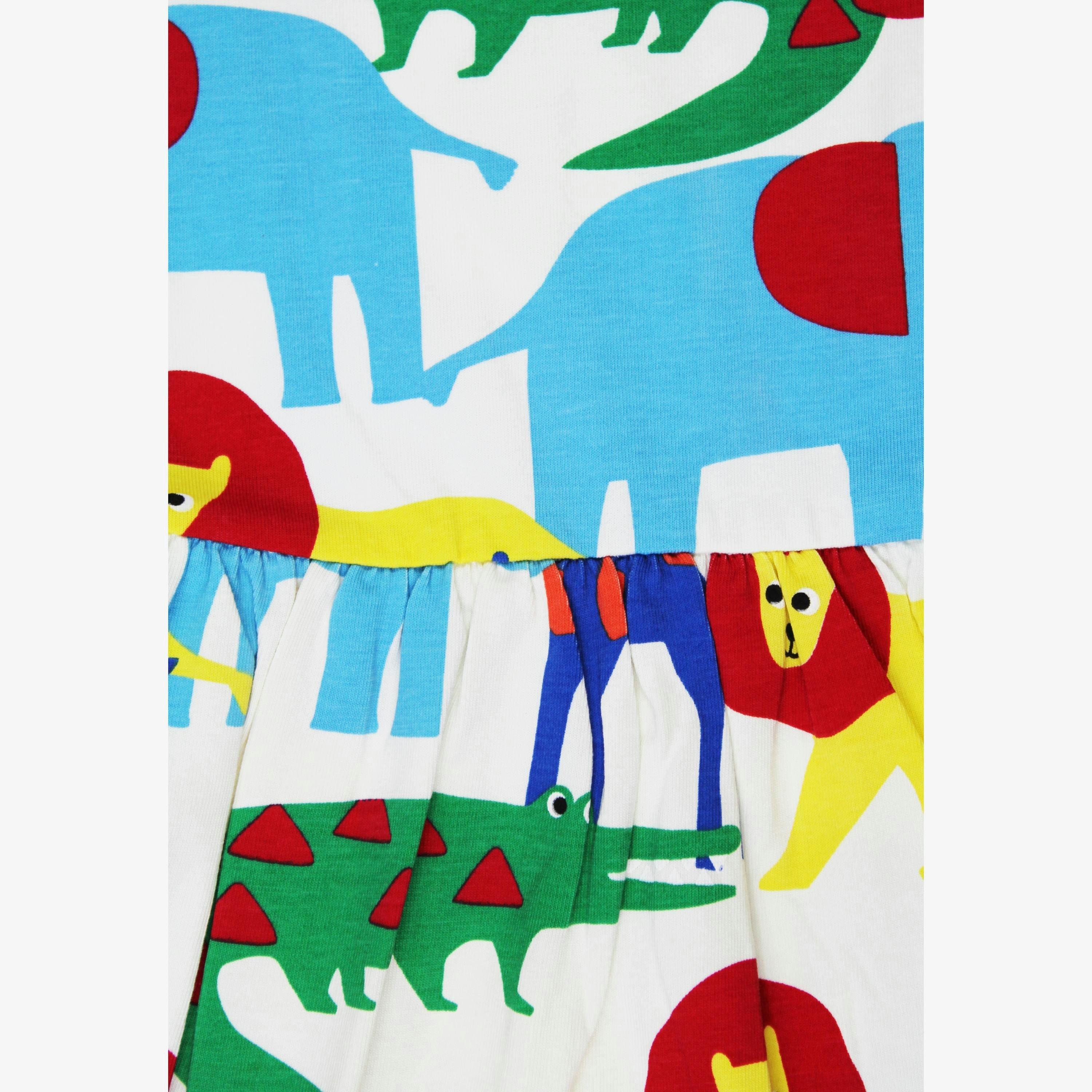 Organic Safari Print Summer Dress , view 2 of 3