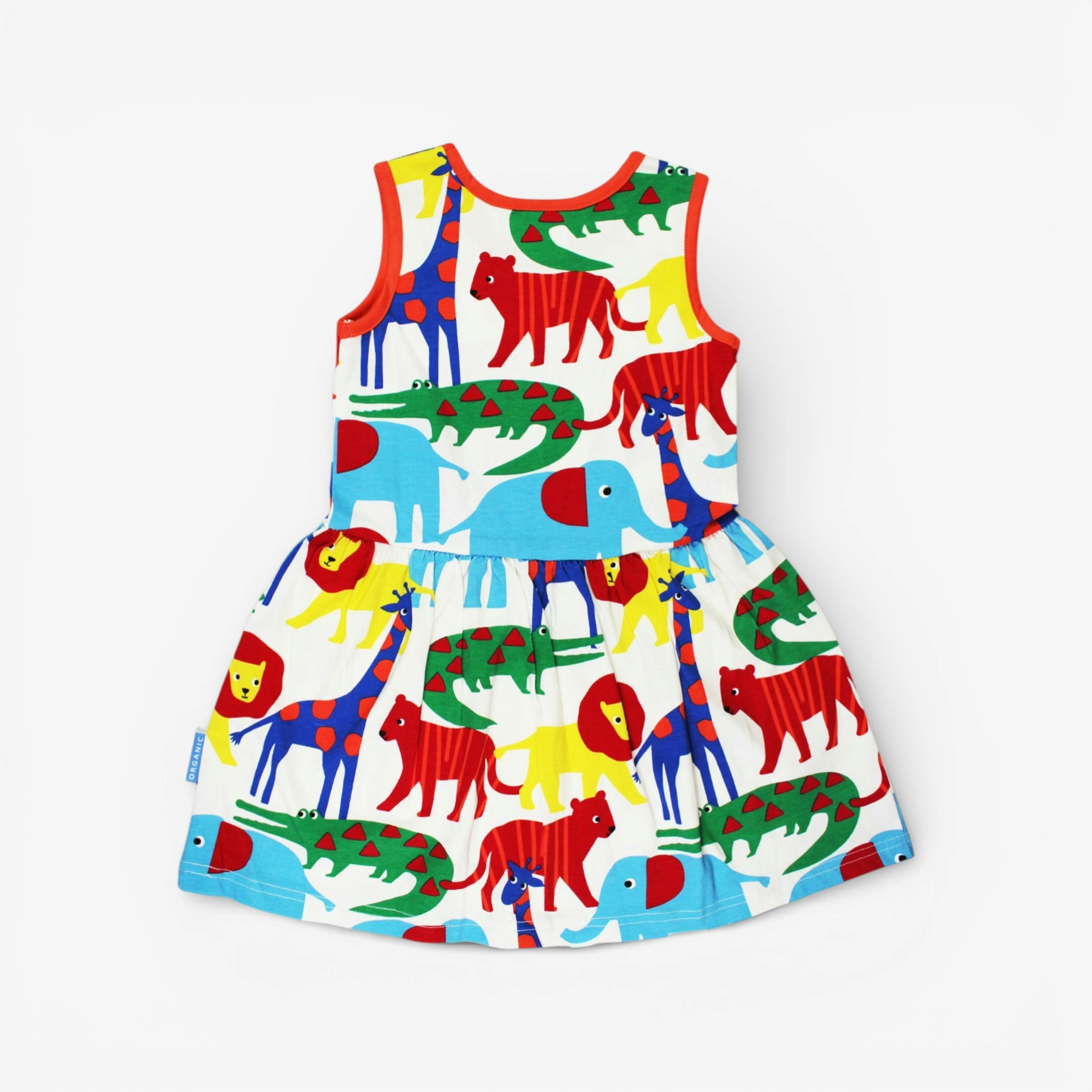 Organic Safari Print Summer Dress , view 3 of 3