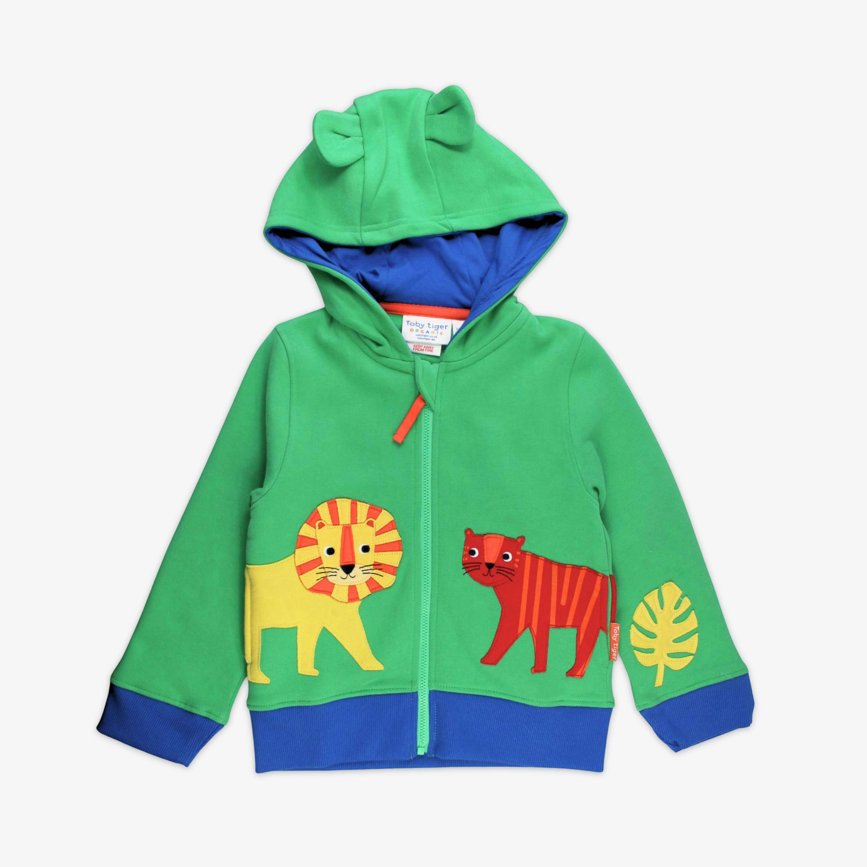 Organic Lion Tiger Applique Hoodie , view 1 of 3