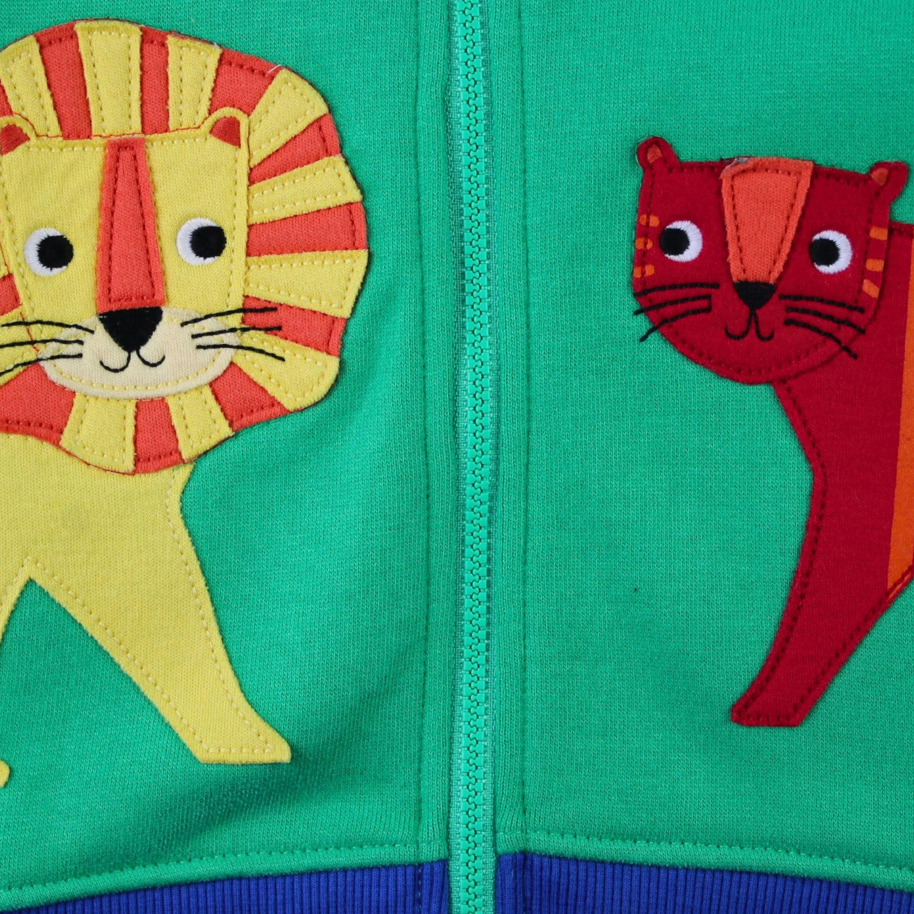 Organic Lion Tiger Applique Hoodie , view 2 of 3