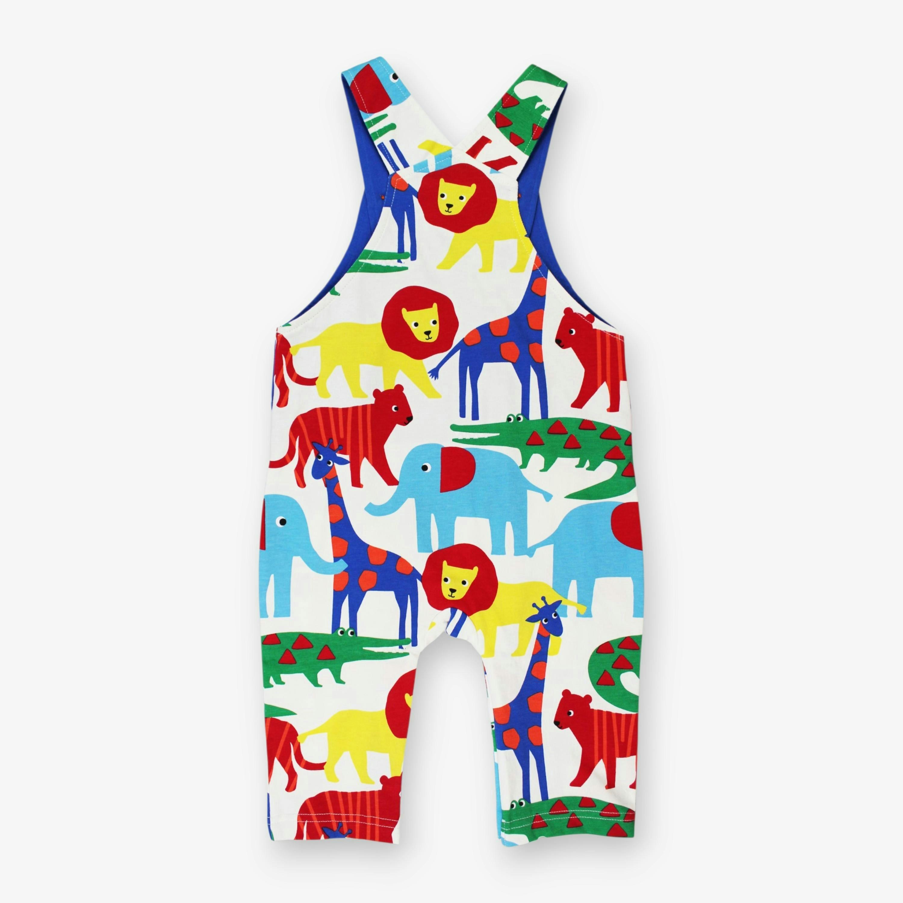 Organic Safari Print Dungarees , view 3 of 3