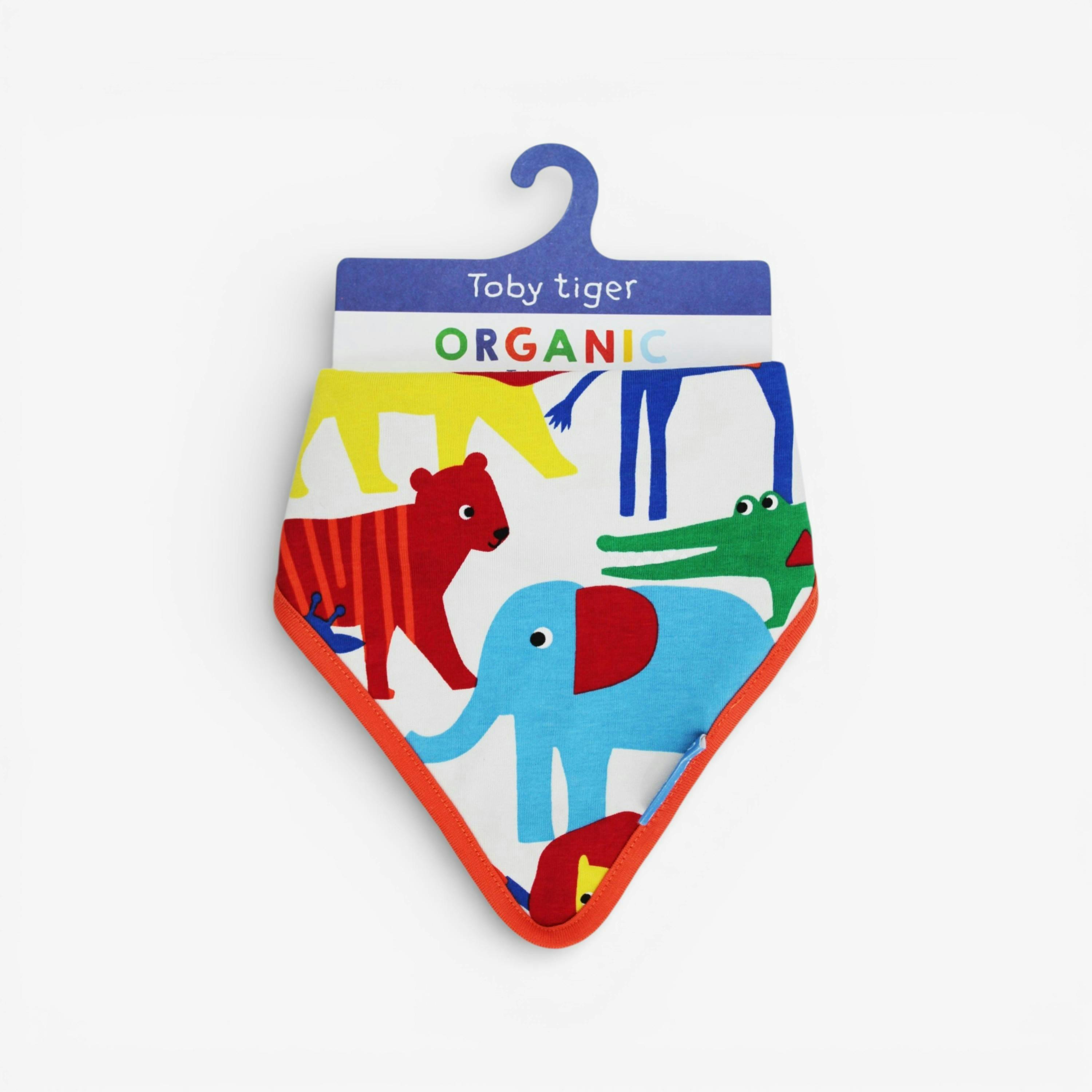 Organic Safari Print Dribble Bib , view 1 of 3