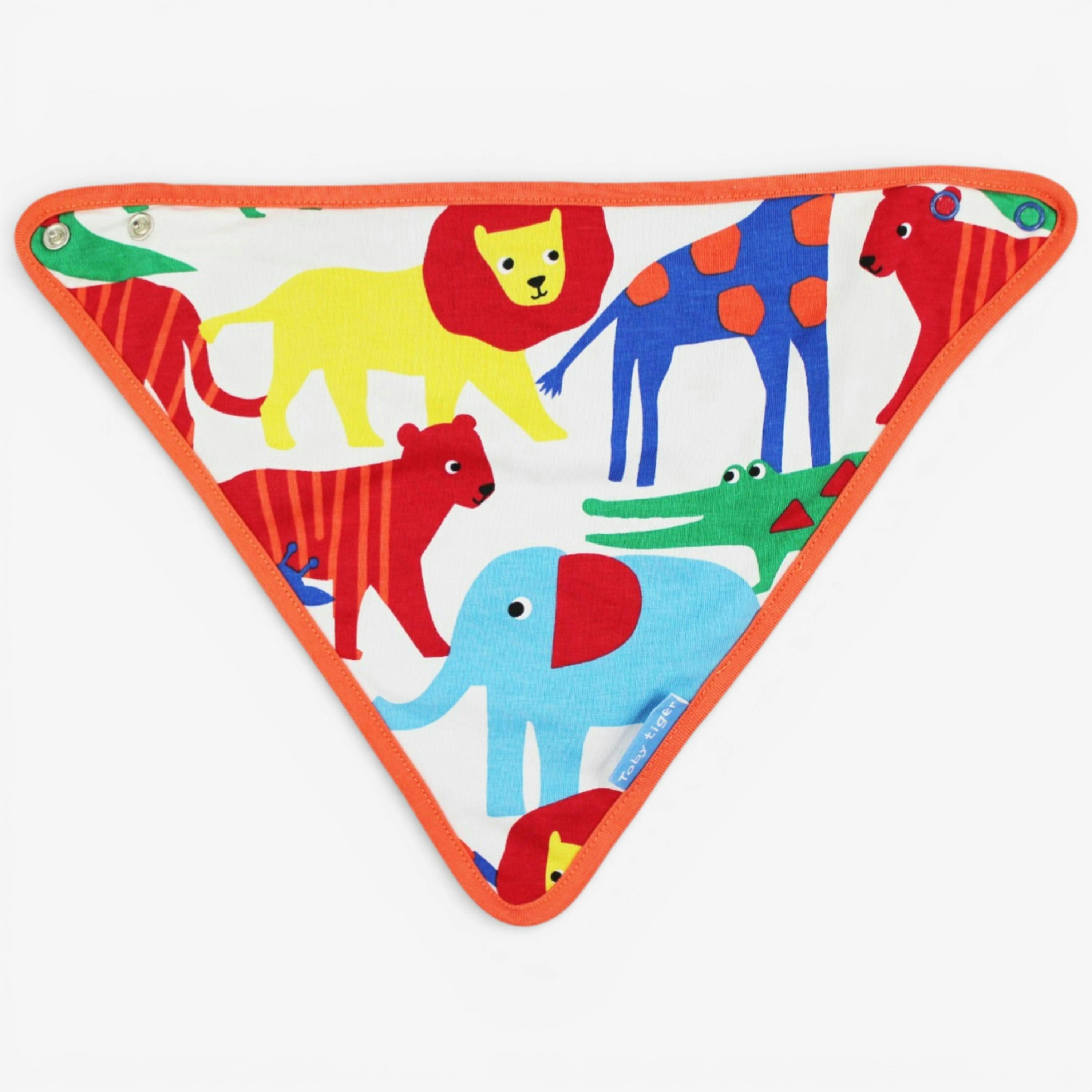 Organic Safari Print Dribble Bib , view 2 of 3