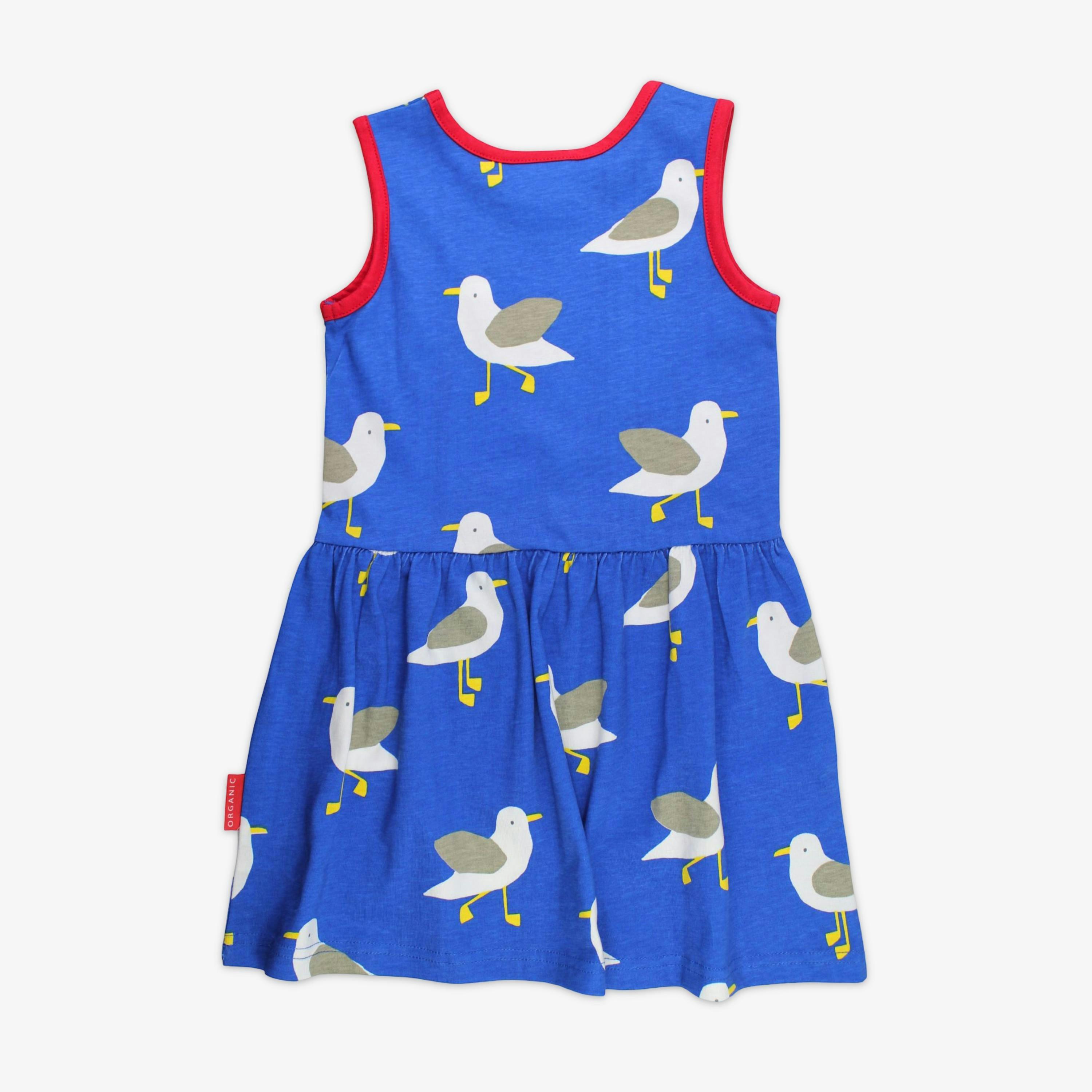 Organic Seagull Harbour Print Summer Dress , view 3 of 3