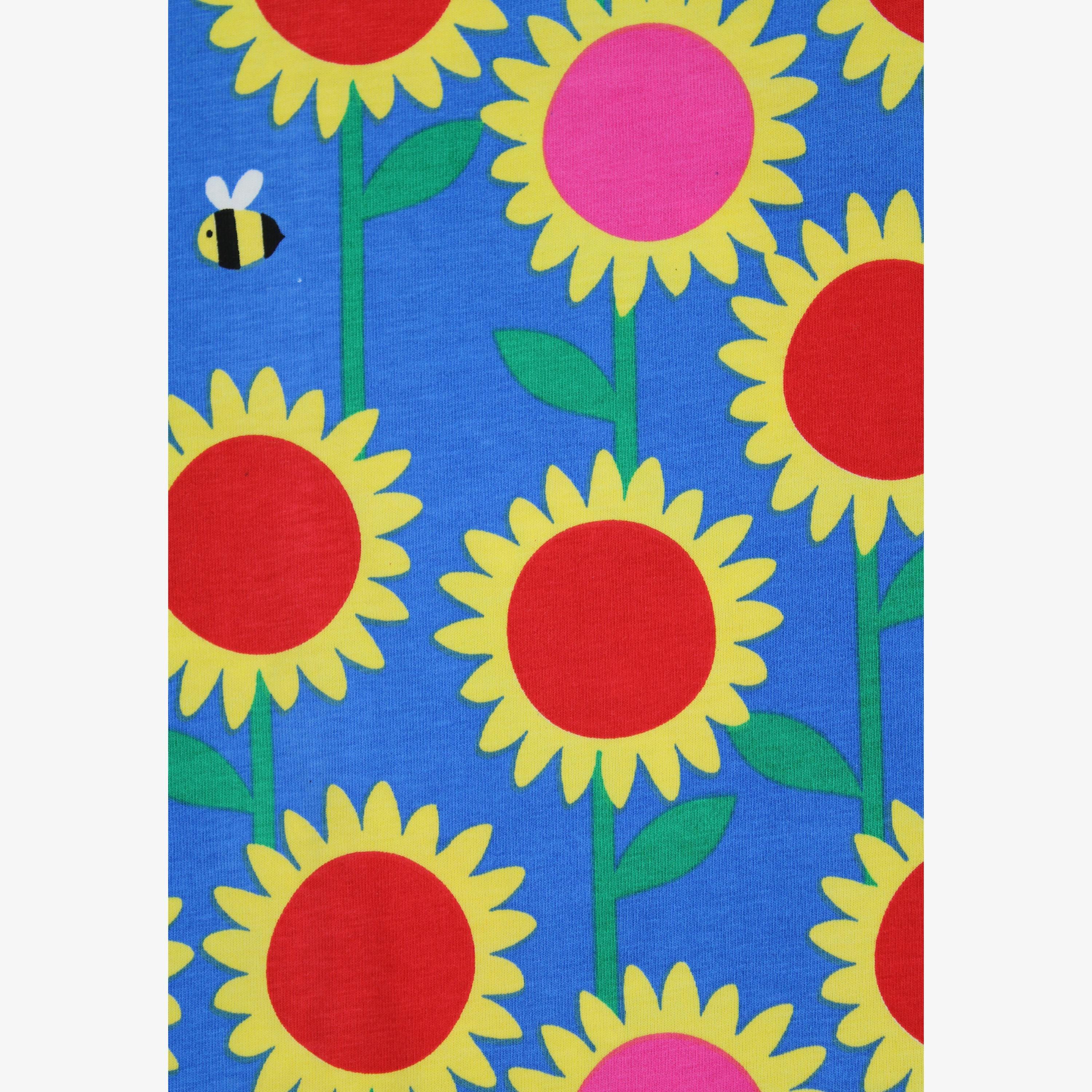 Organic Sunflower Bee Print Short-Sleeved T-Shirt , view 2 of 3