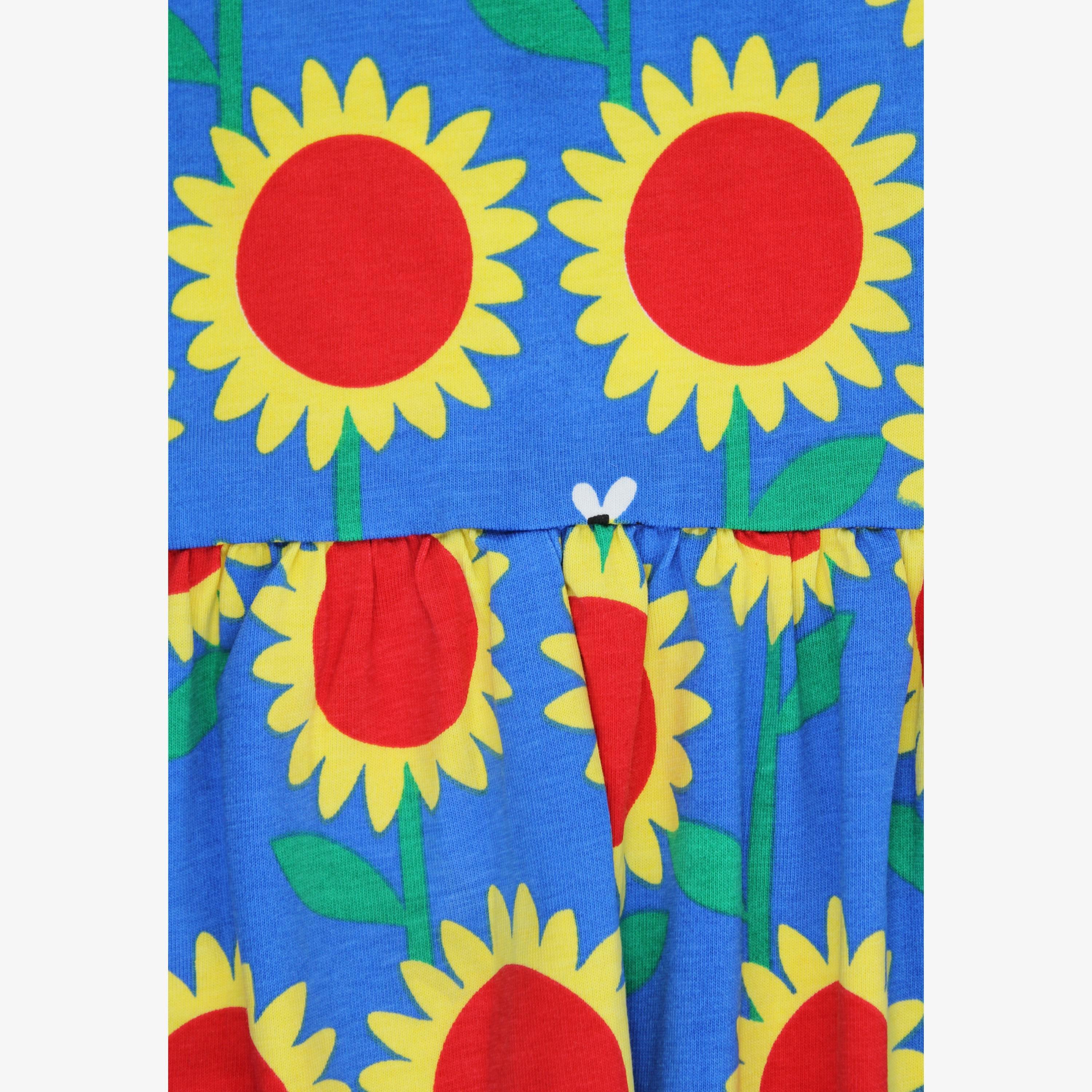 Organic Sunflower Bee Print Summer Dress , view 2 of 3