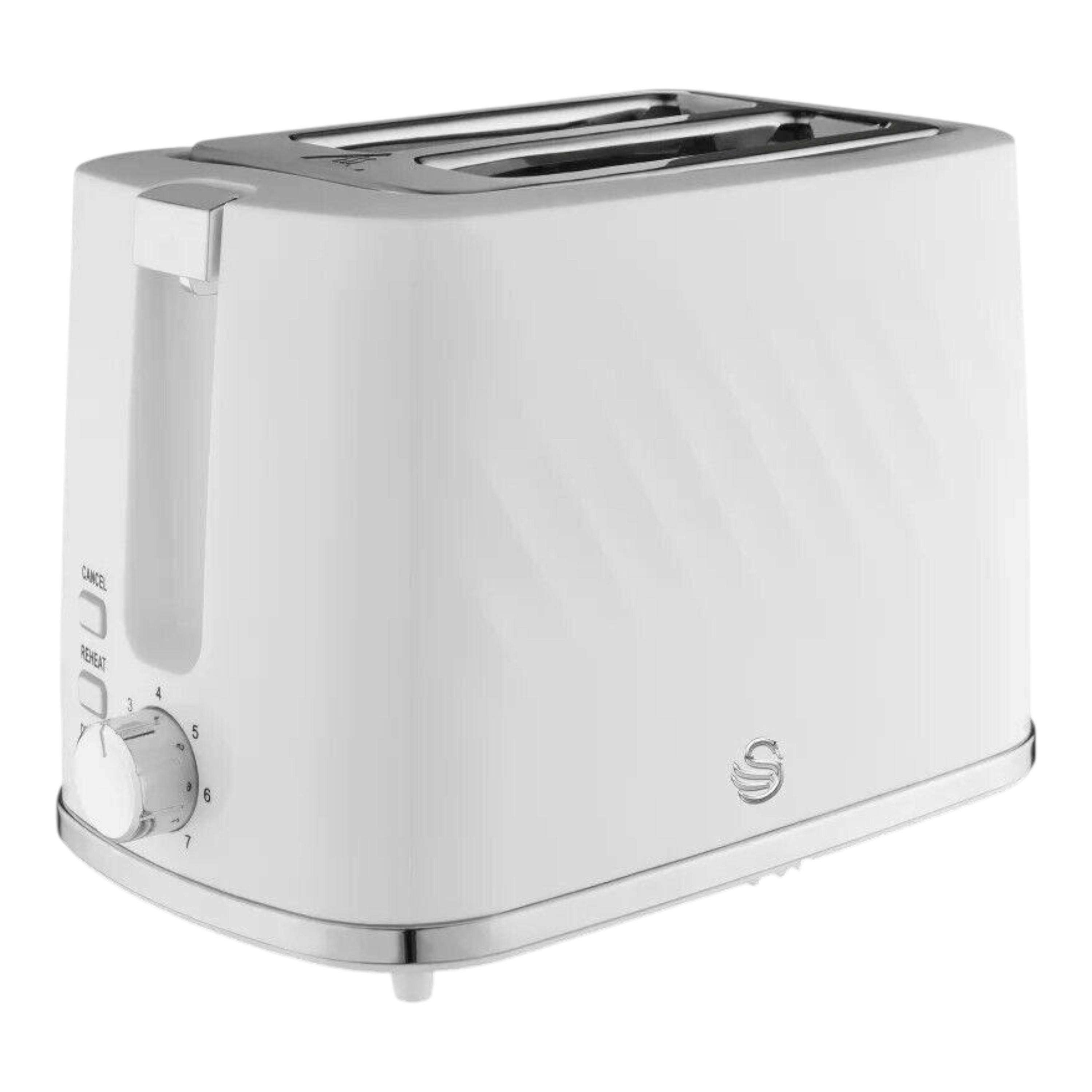 Swan Windsor White  2 Slice Toaster Textured Finish/Chrome Accents ST14071WHT , view 1 of 1