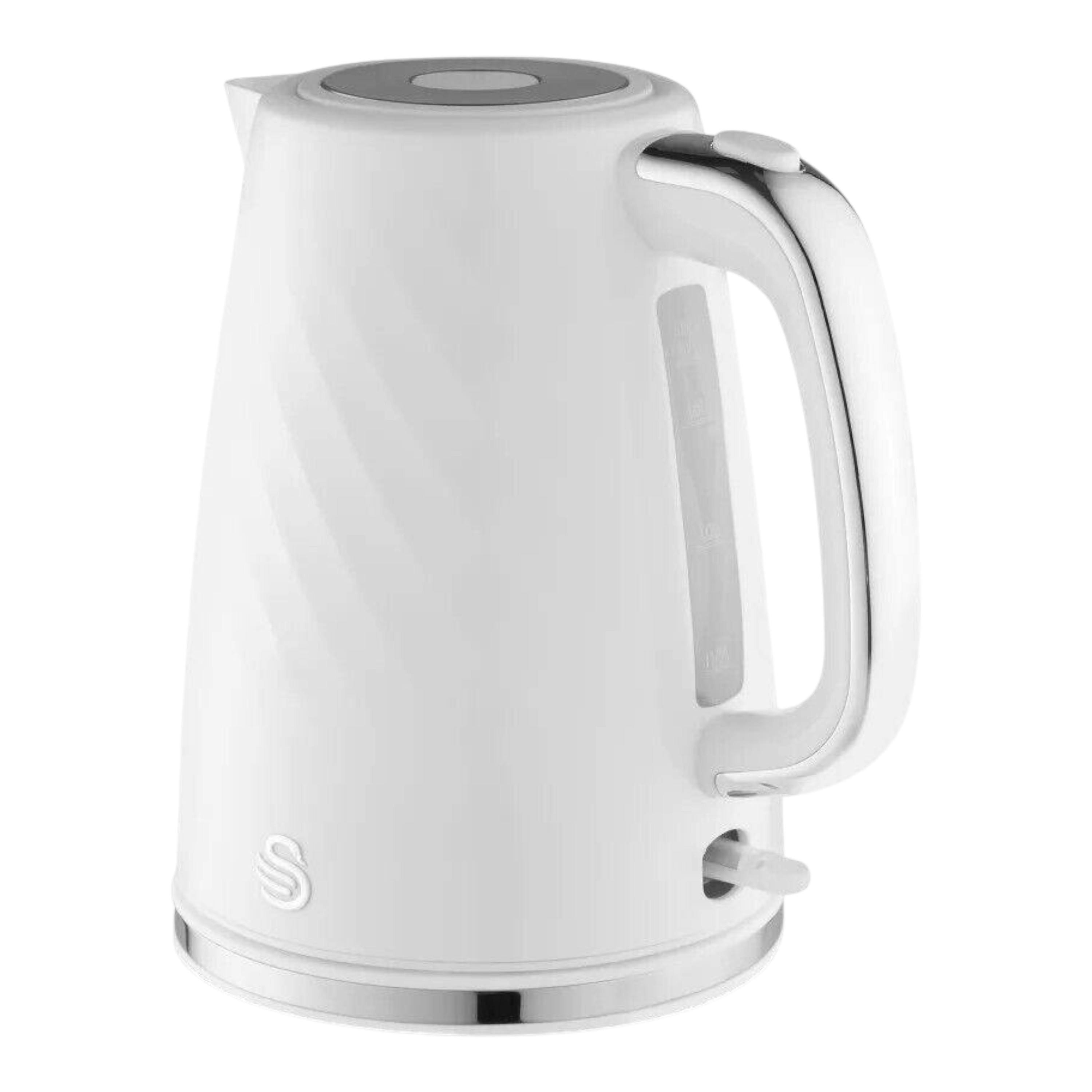 Swan Windsor White 1.7L Kettle Textured Finish with Chrome Accents SK14611WHT , view 1 of 1