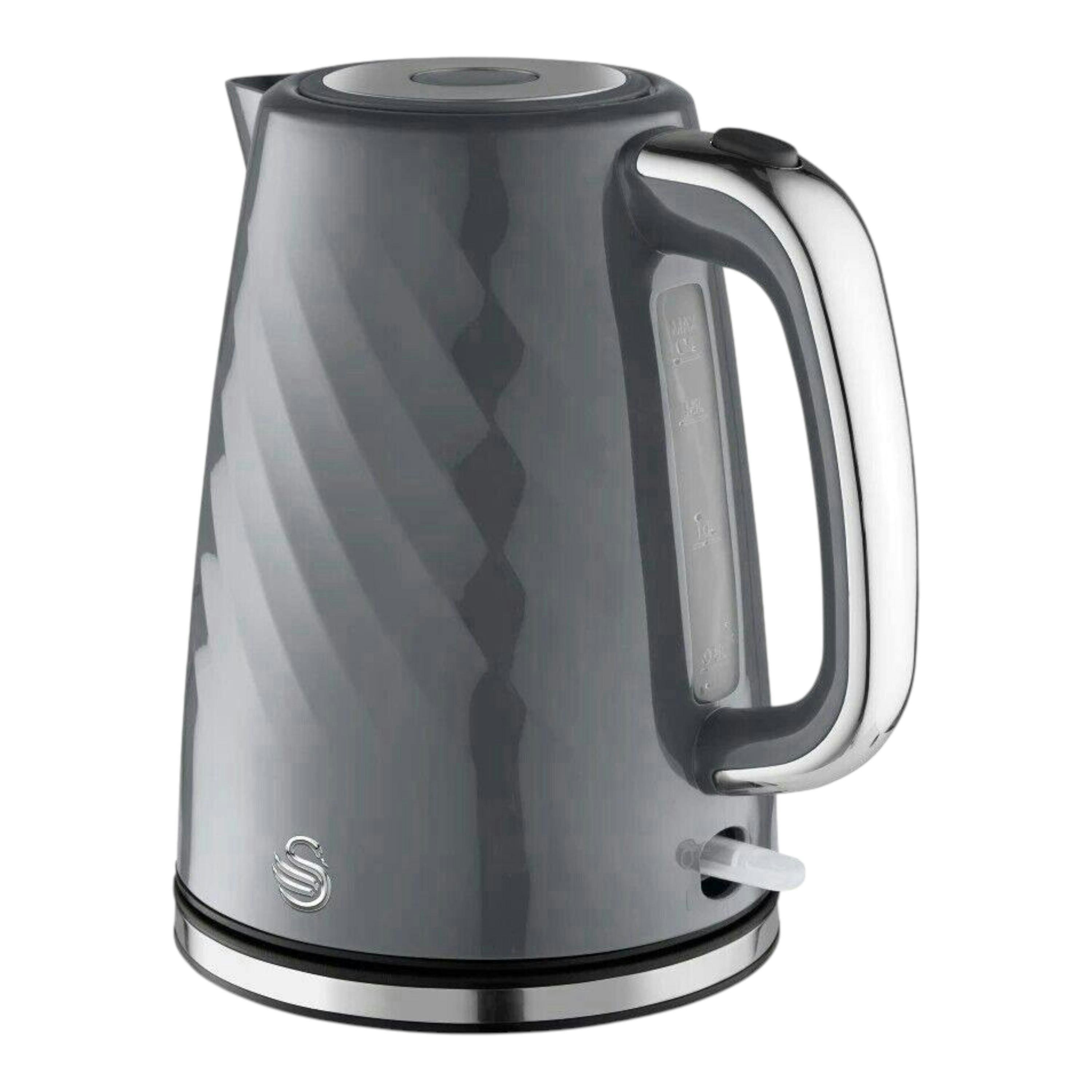 Swan Windsor Grey 1.7L Kettle Textured Finish with Chrome Accents SK14611GRY , view 1 of 1