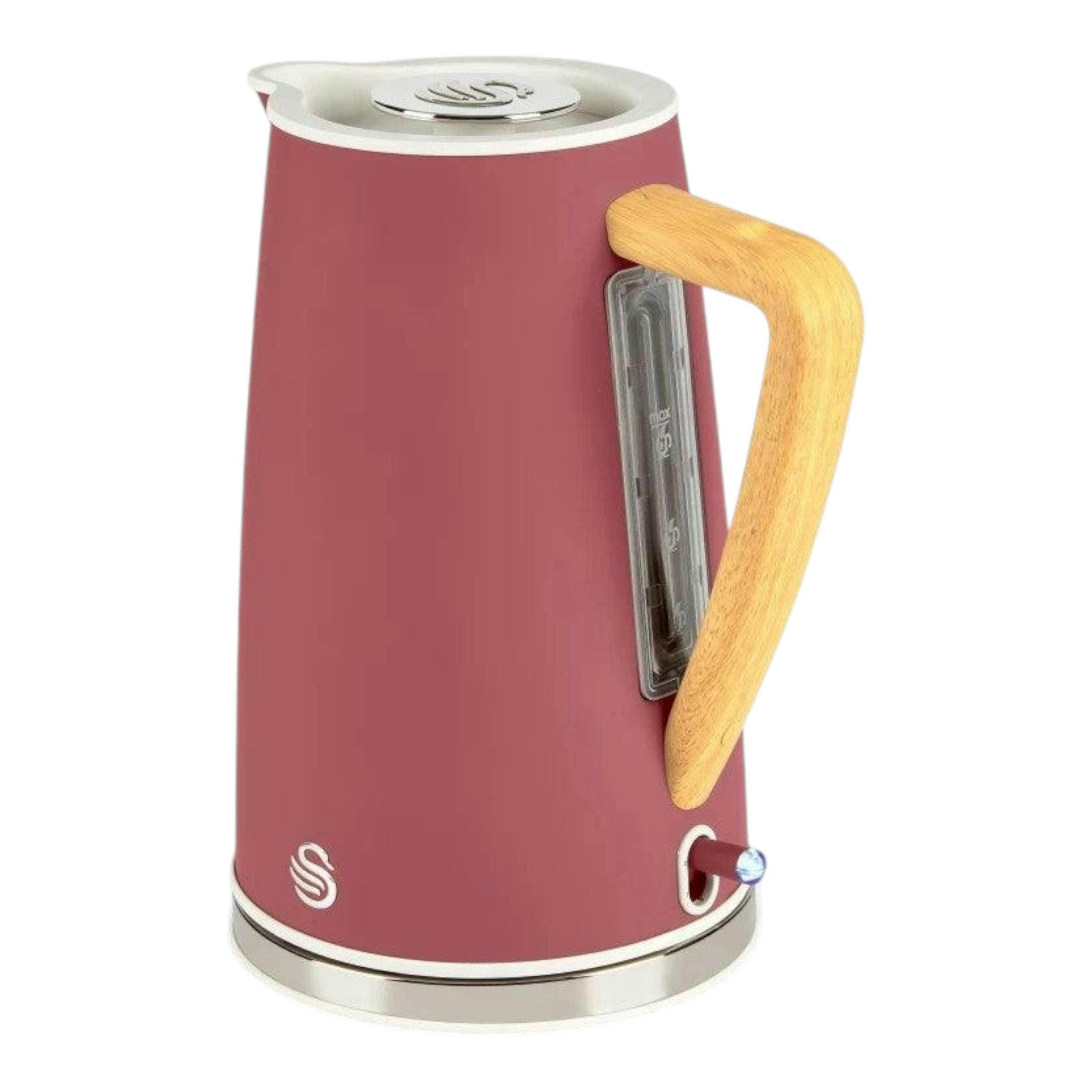 Swan Nordic 1.7L 3KW Jug Kettle Fuchsia, Scandinavian Style Wood Effect & Chrome Accents SK14610FUS , view 1 of 1