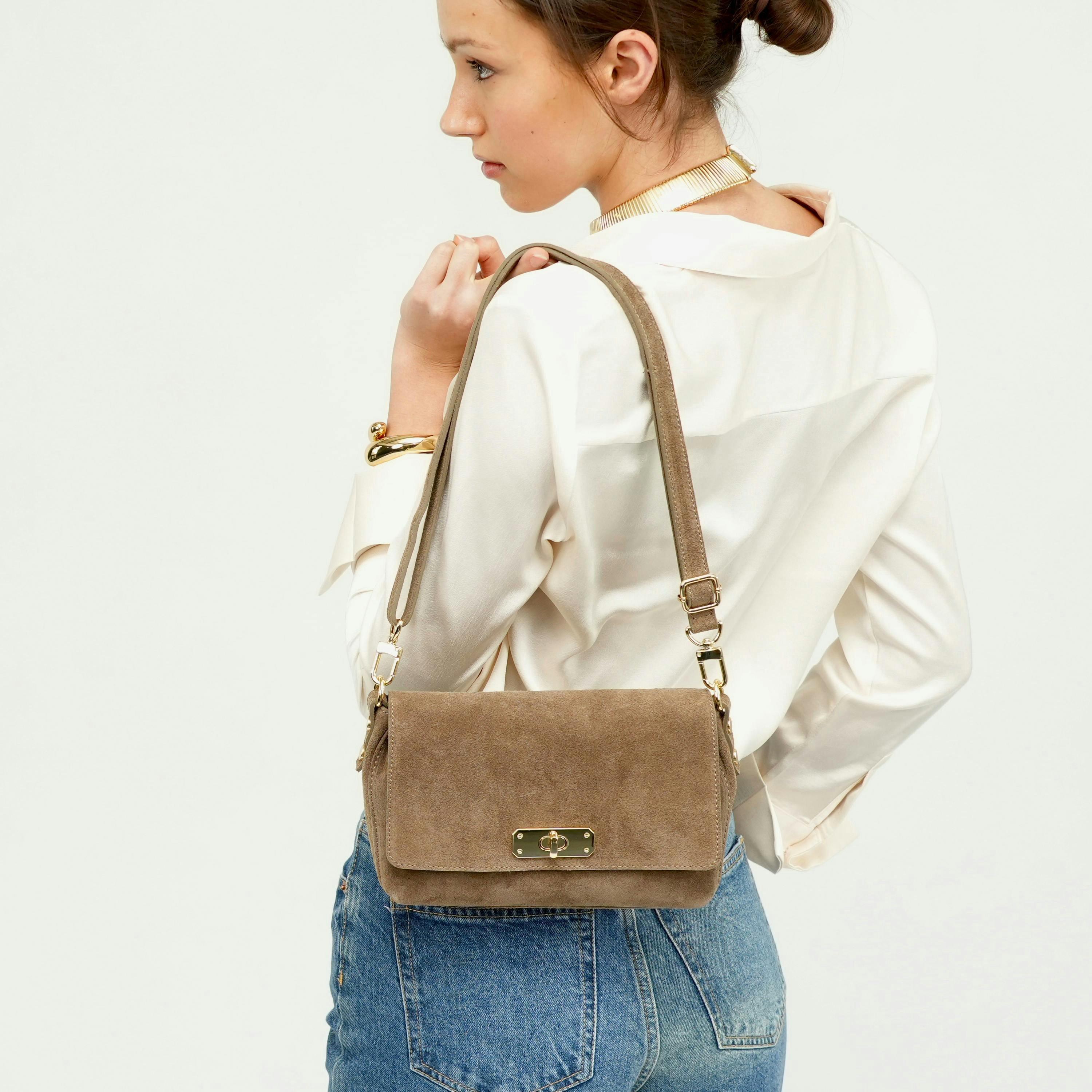 The Maisie Midi Suede Bag , view 2 of 6