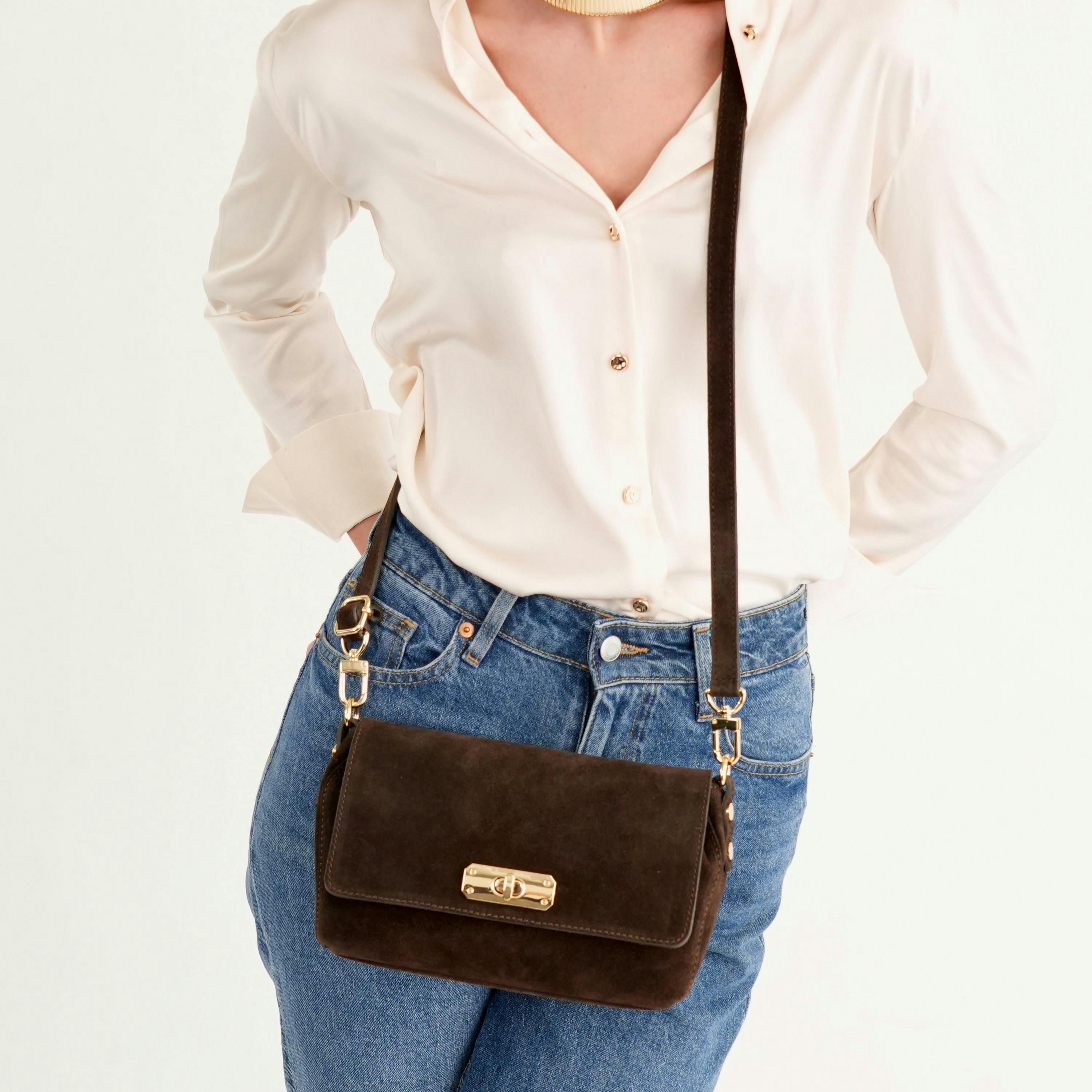 The Maisie Midi Suede Bag , view 2 of 6