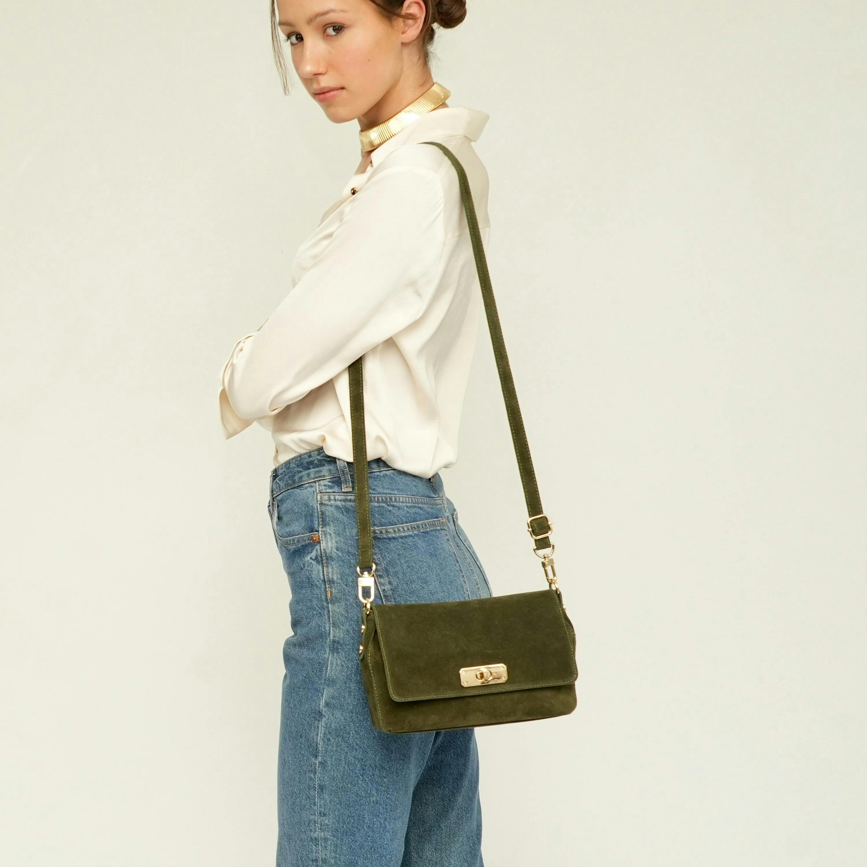 The Maisie Midi Suede Bag , view 2 of 6