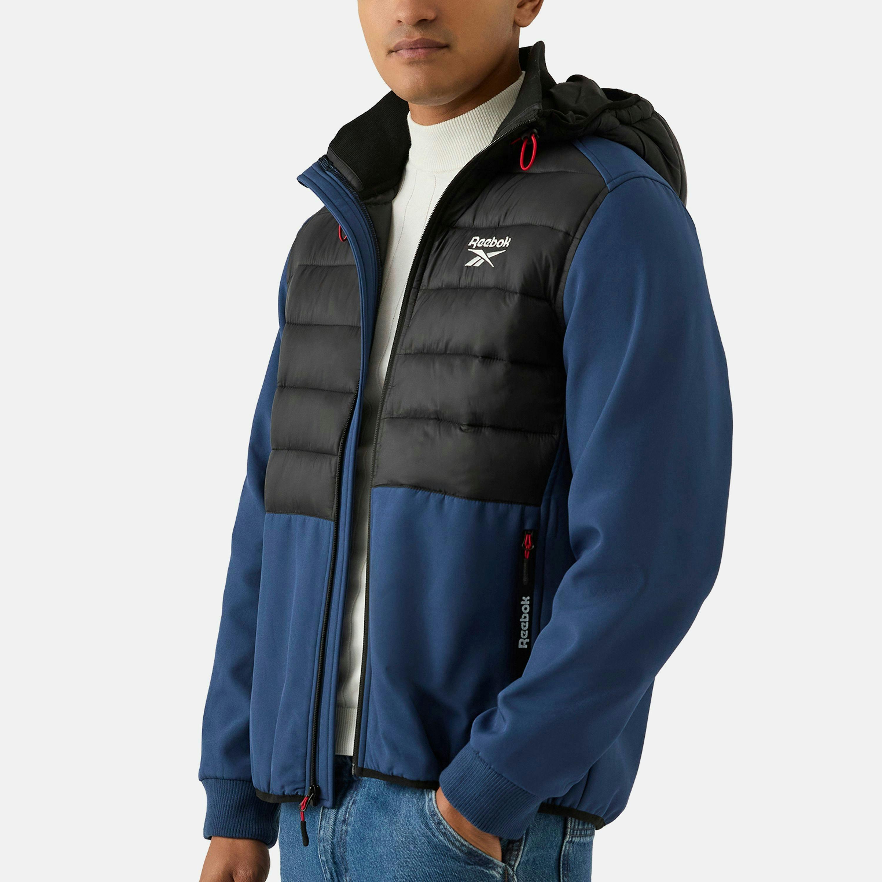 RB1562 Mixed Media Jacket - Batik Blue , view 1 of 4