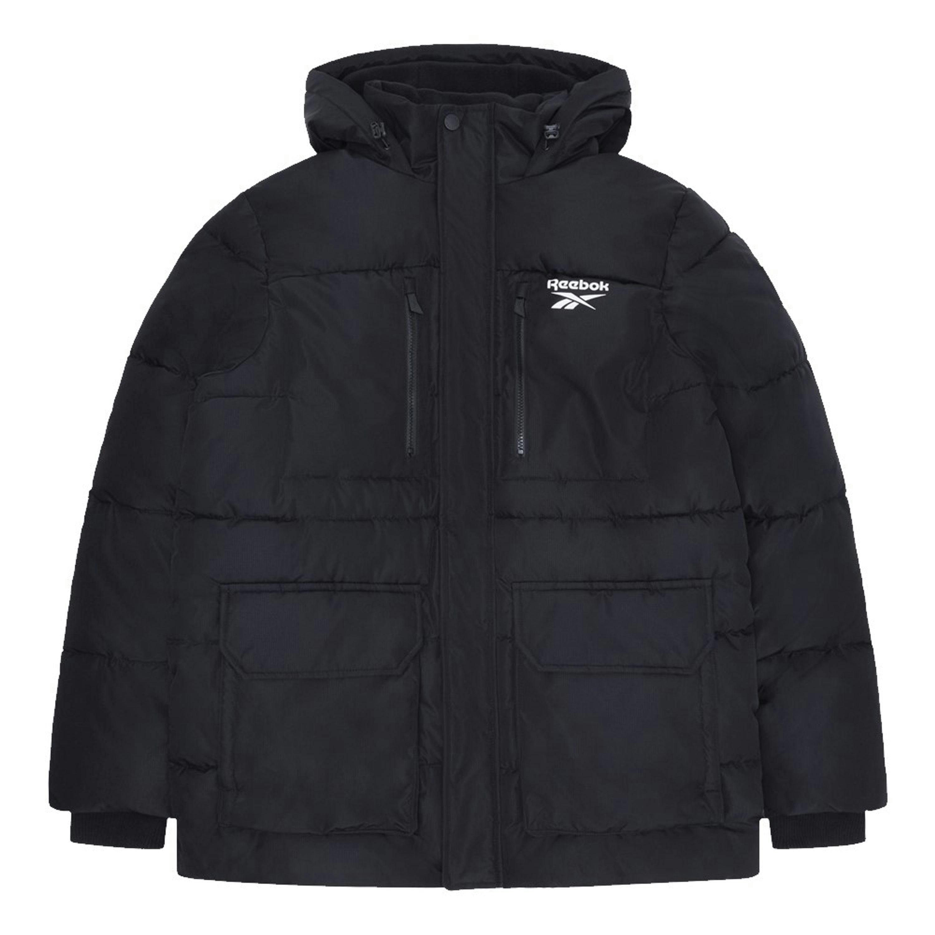 RB1577 Puffer Parka Jacket - Black , view 1 of 4