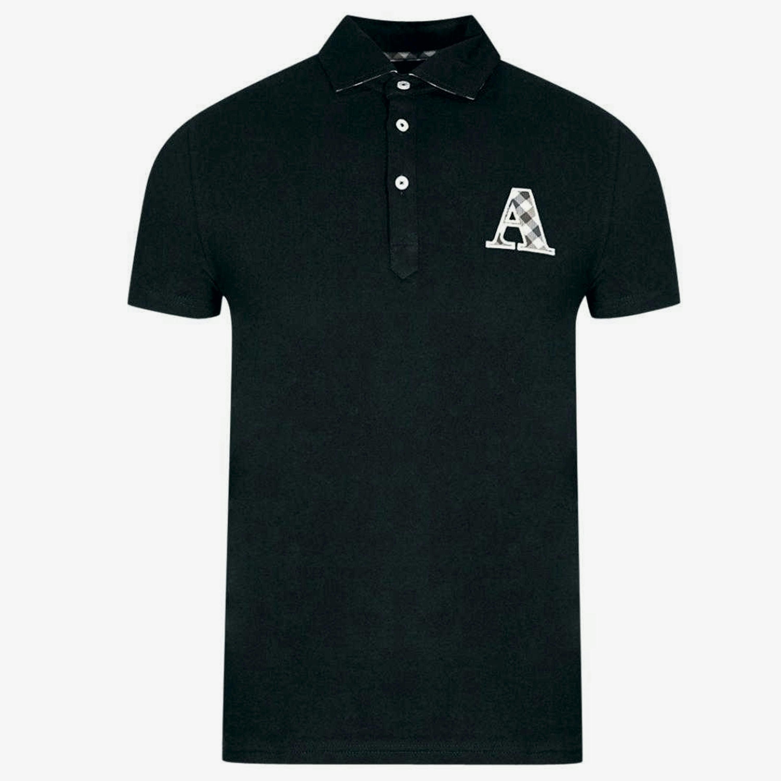 Aquascutum Mens Checked Logo Polo Shirt , view 1 of 4