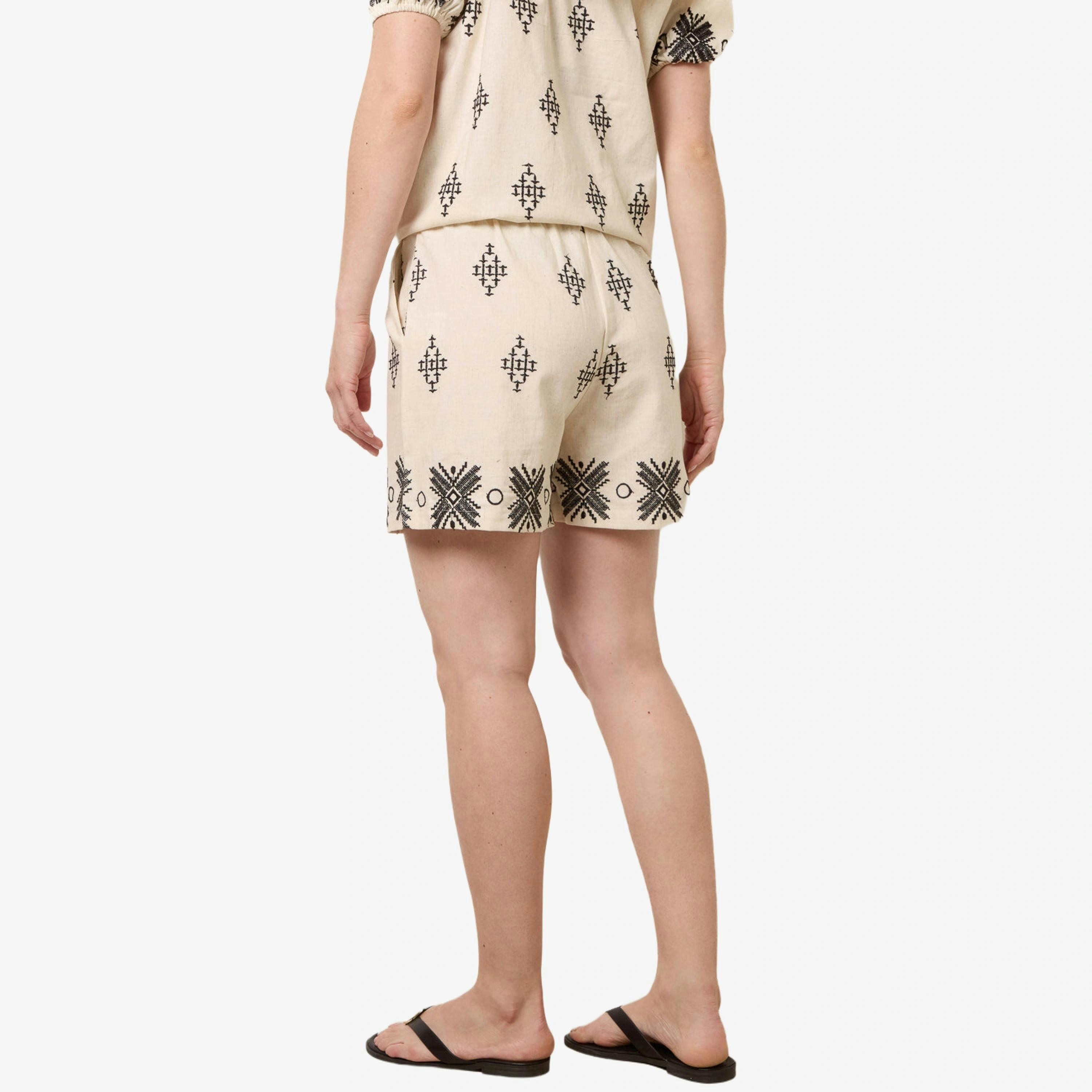 Blue Vanilla Embroidered Shorts   in  Stone , view 1 of 4