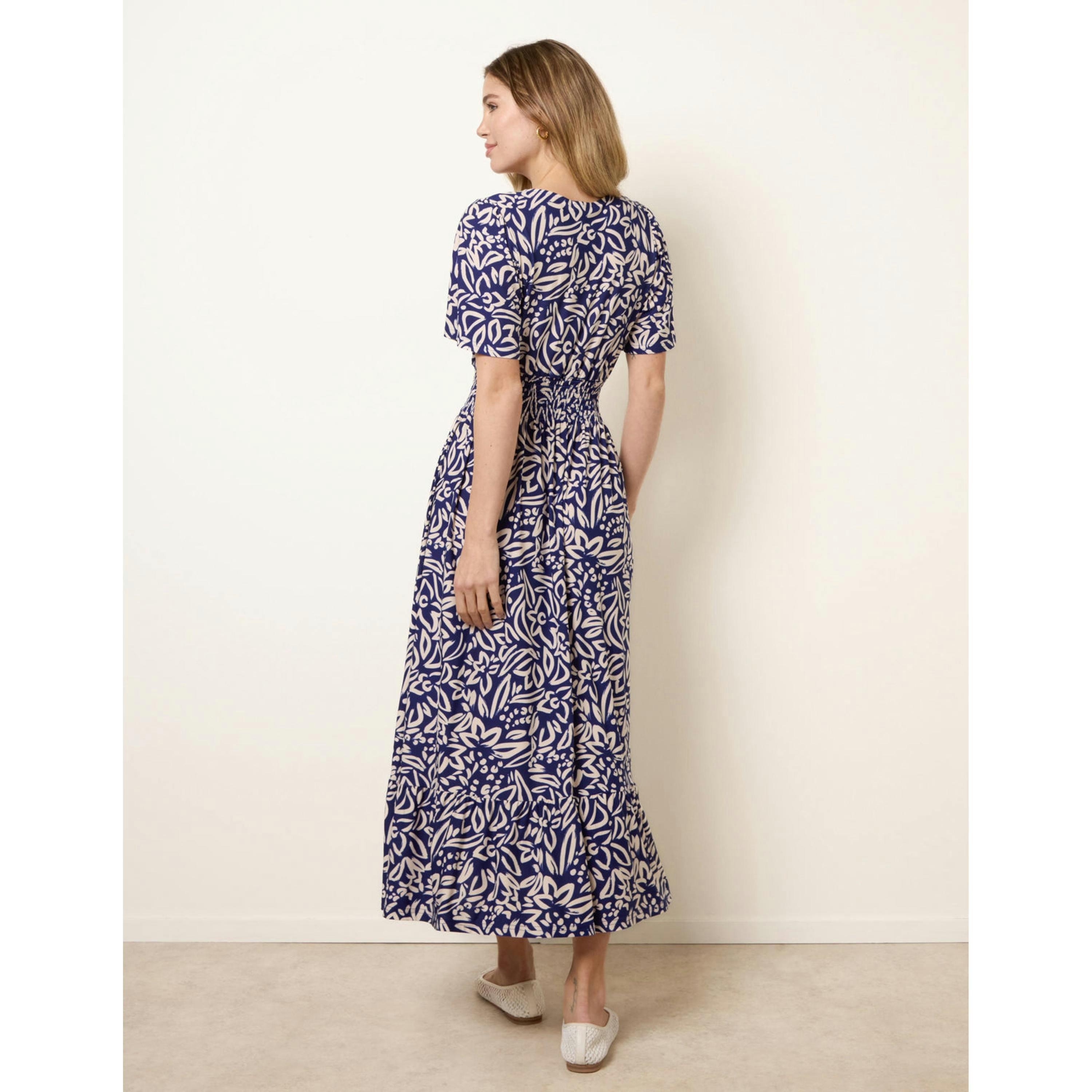 Blue Vanilla Wrap Front Midi Dress  in Blue , view 4 of 4