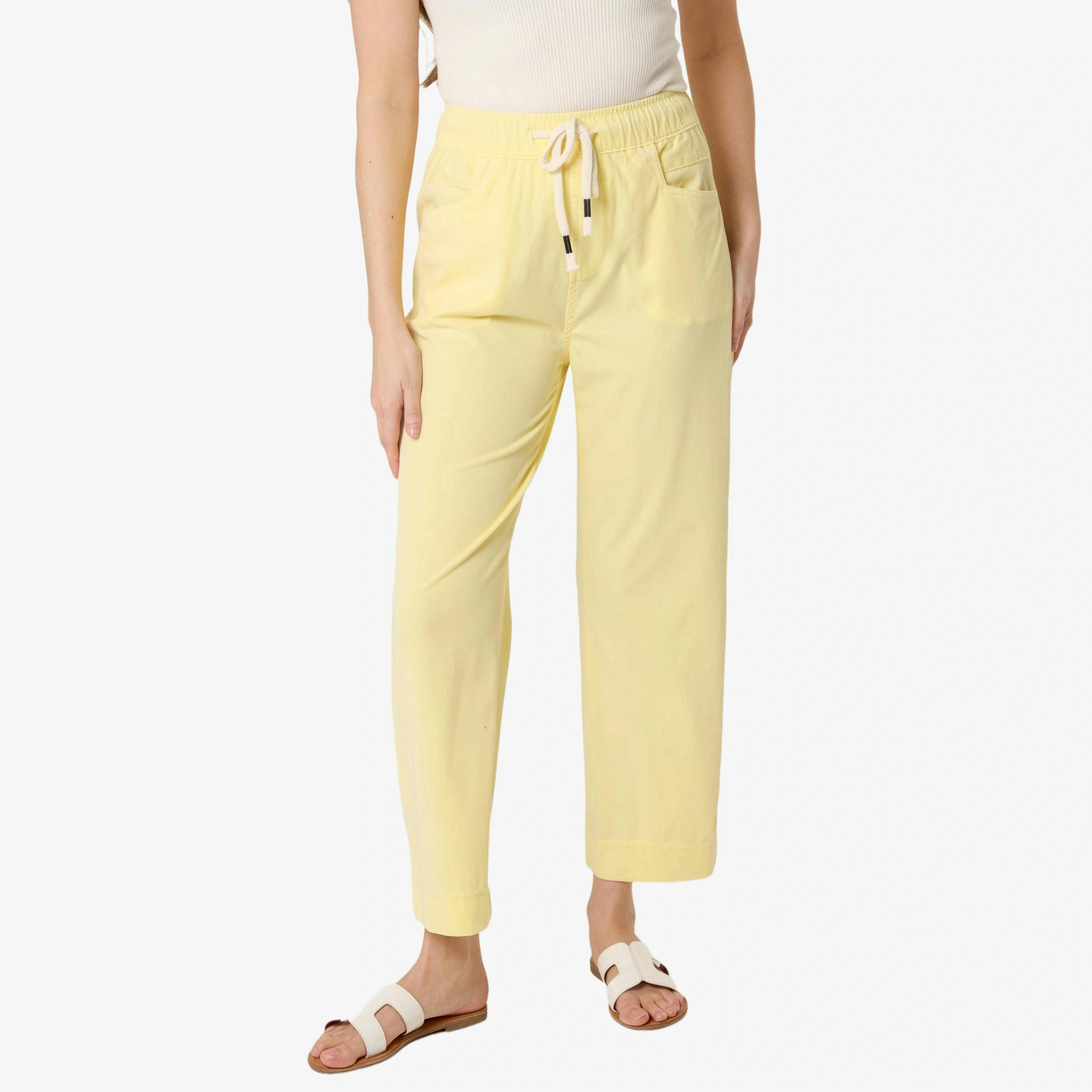 Blue Vanilla Elasticated Waist Trouser With Drawstring   in  Yellow , view 1 of 4