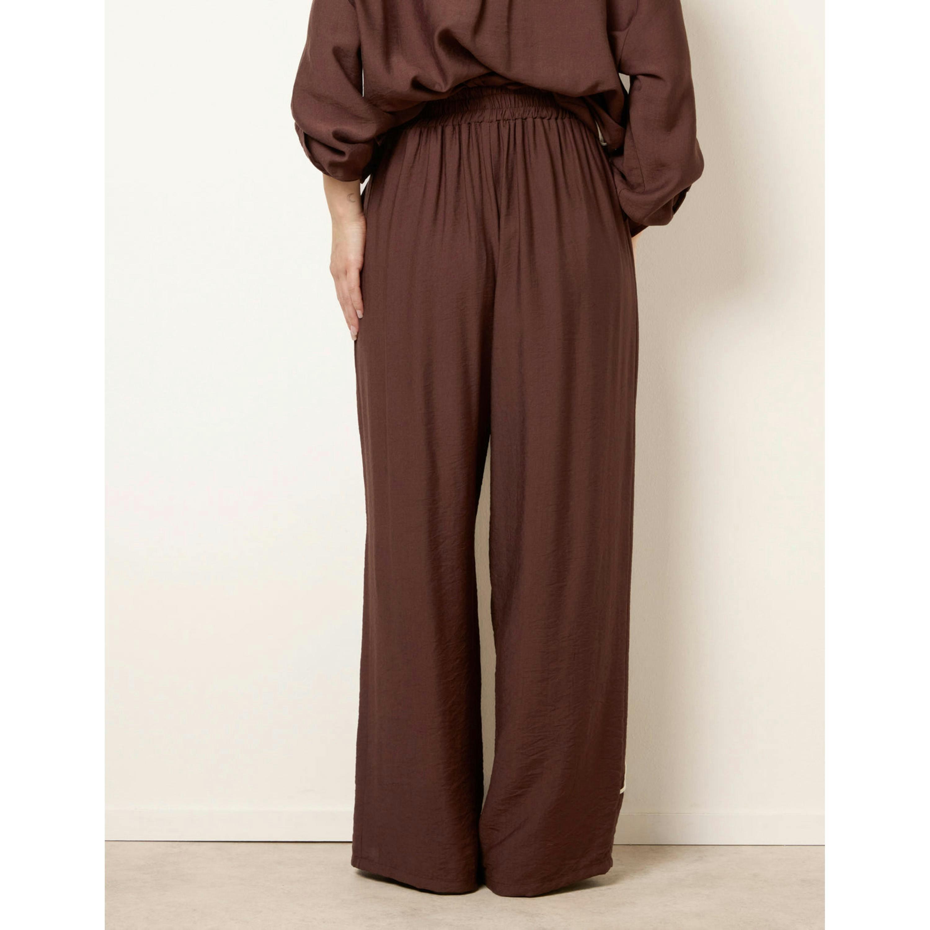 Blue Vanilla Floral Embroidery Trousers  in Brown , view 2 of 4