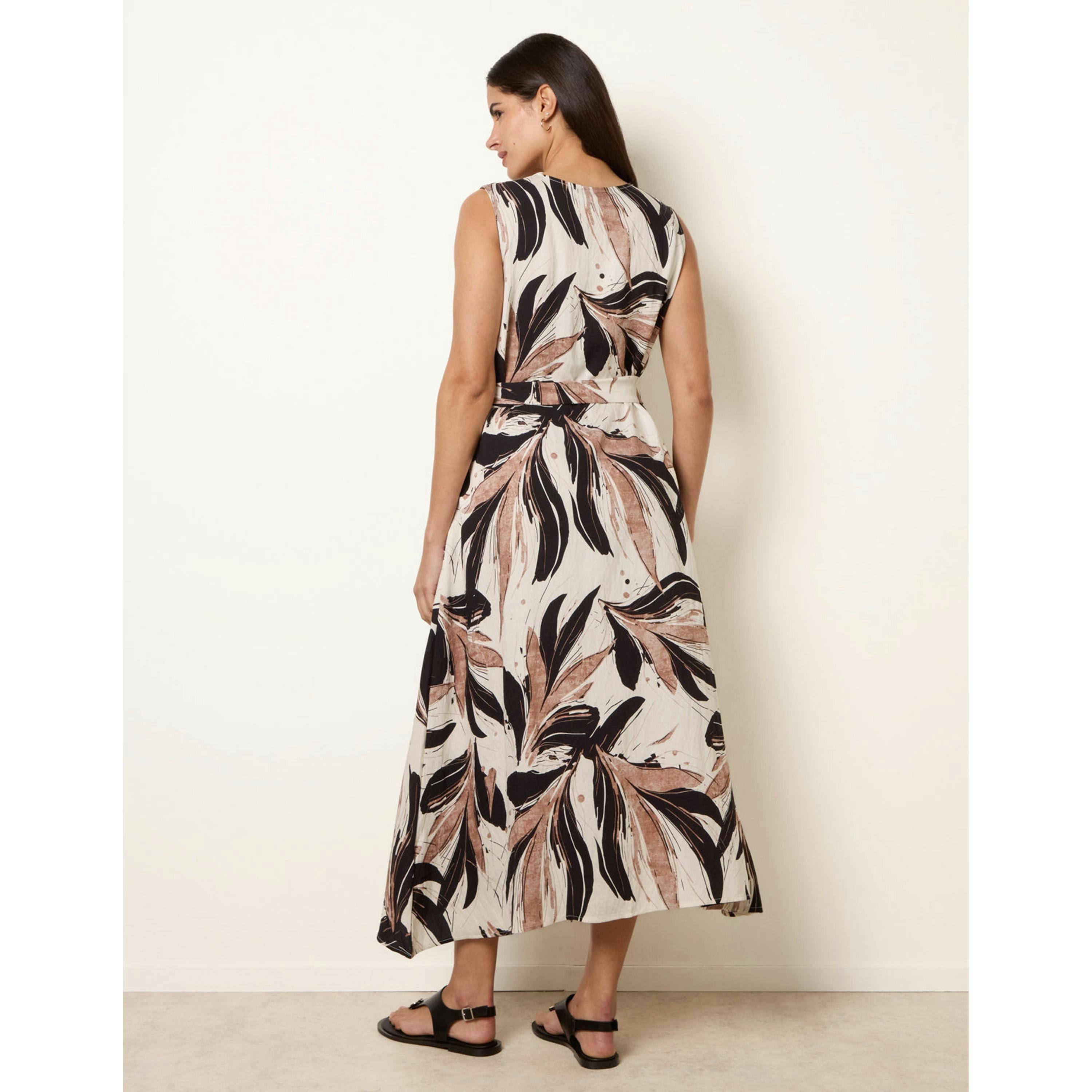 Blue Vanilla Leaf Print Dress  in Black , view 4 of 4