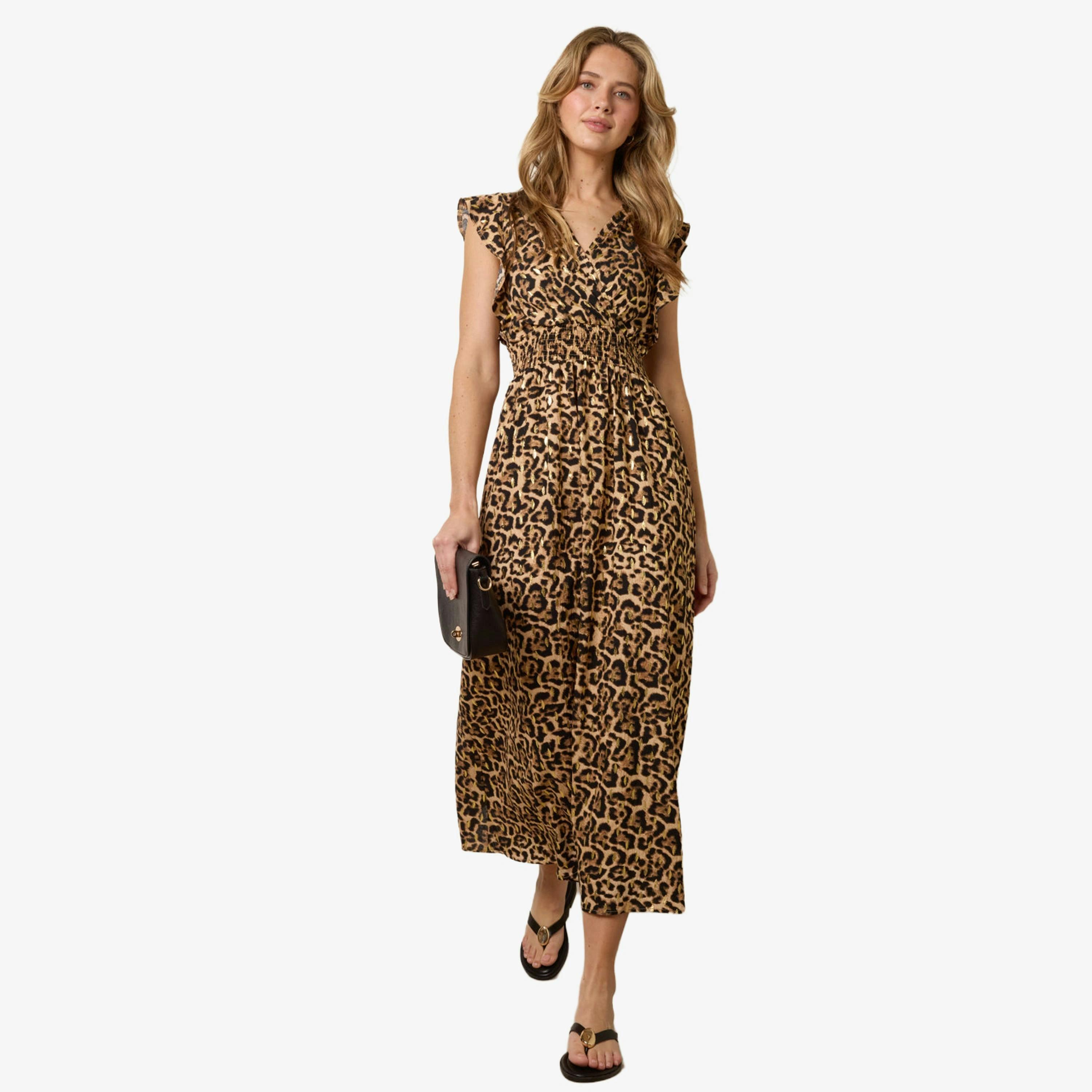 Blue Vanilla Leopard Print Dress   in  Brown , view 1 of 4