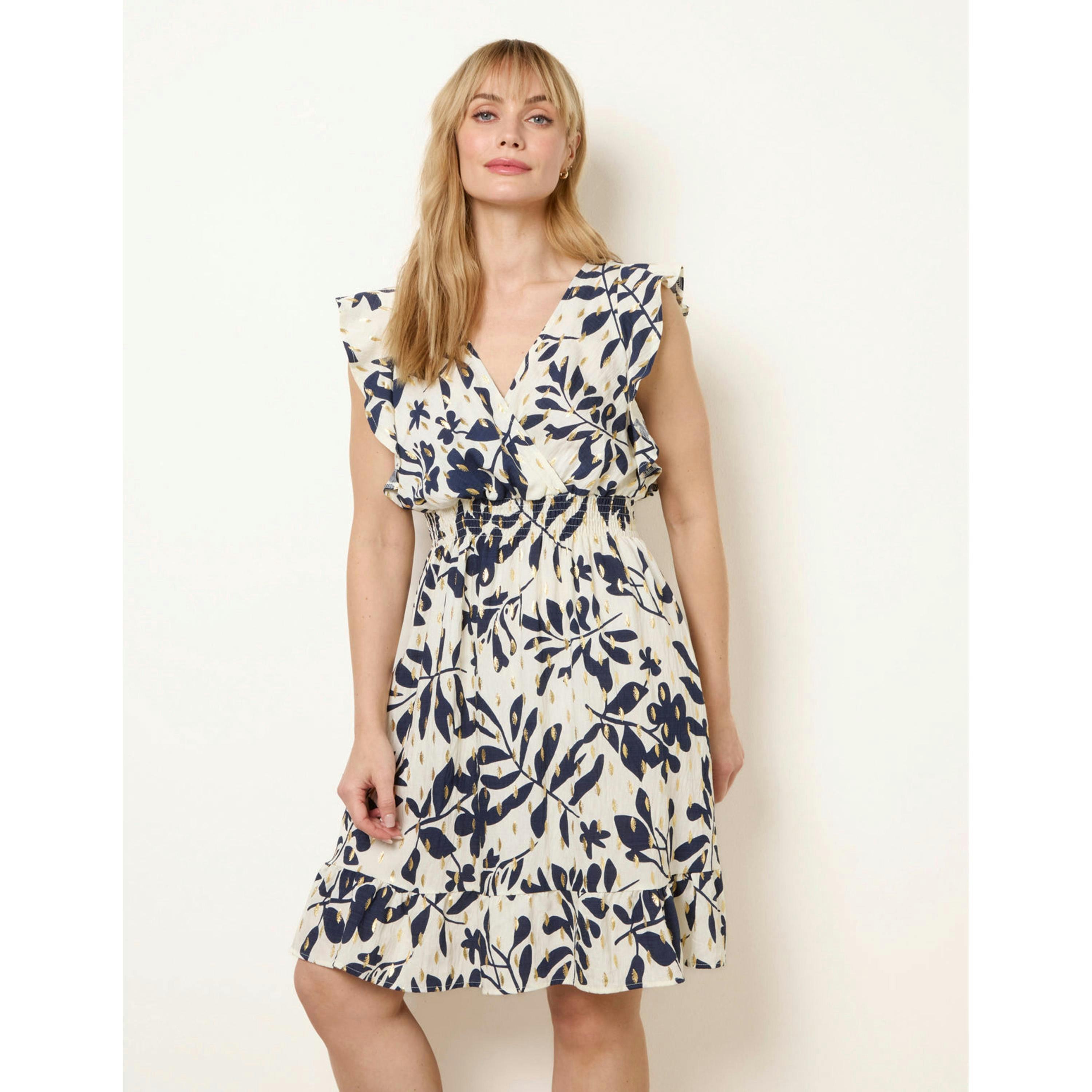 Blue Vanilla Wrap Over Mini Dress  in Navy , view 4 of 4
