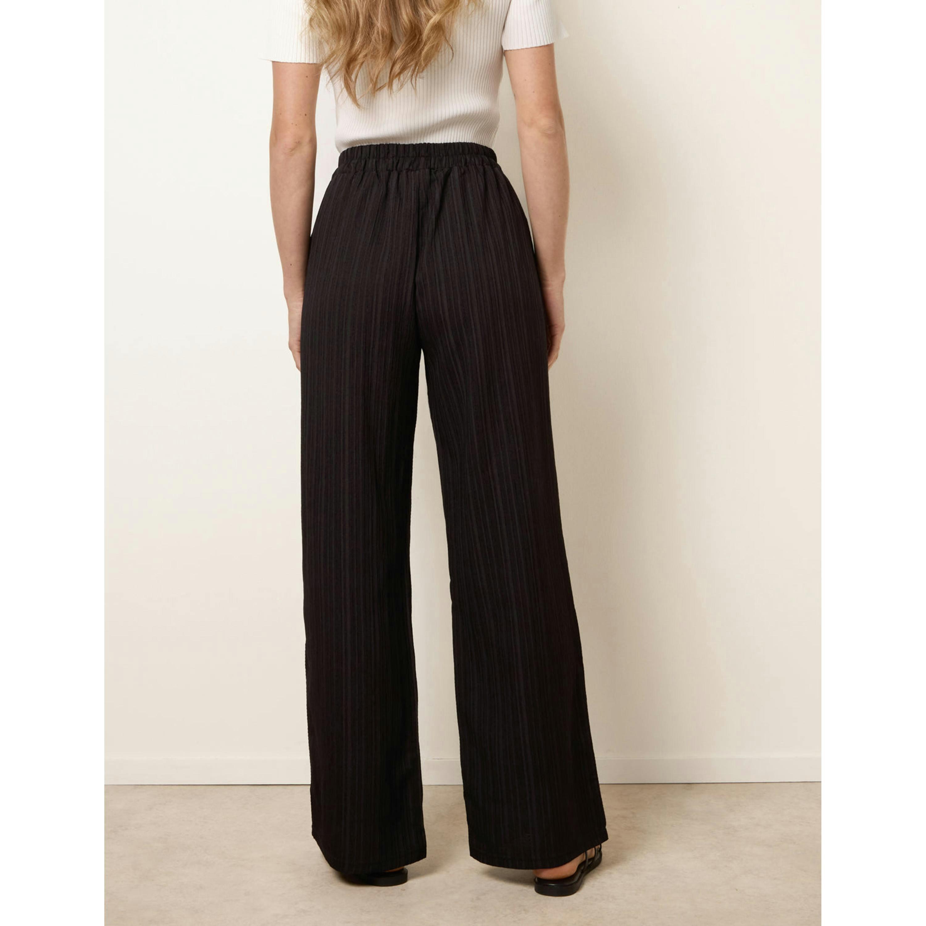 Blue Vanilla Drawstring Wide Leg Trousers  in Black , view 2 of 4