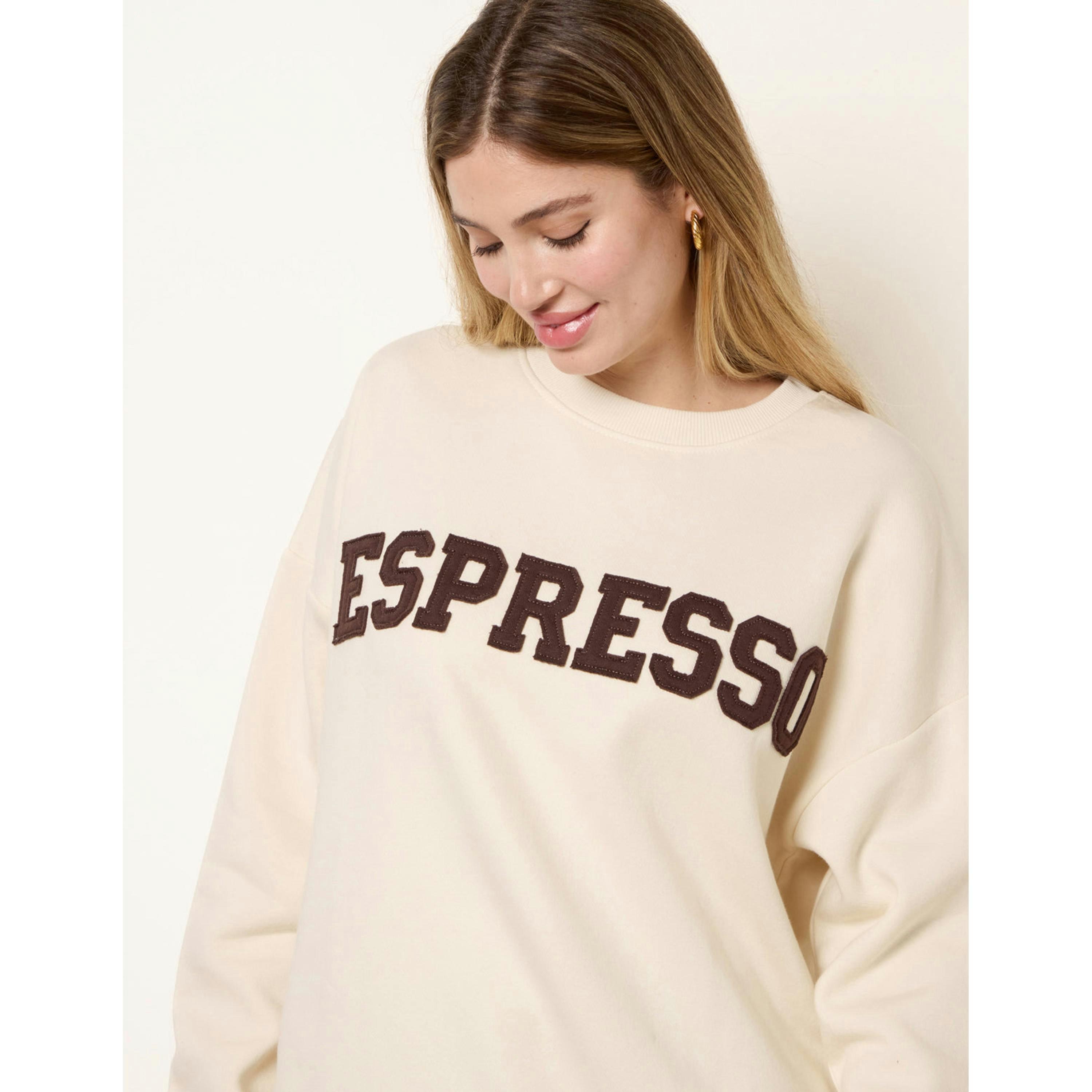 Blue Vanilla Espresso Sweatshirt  in Ivory , view 4 of 4