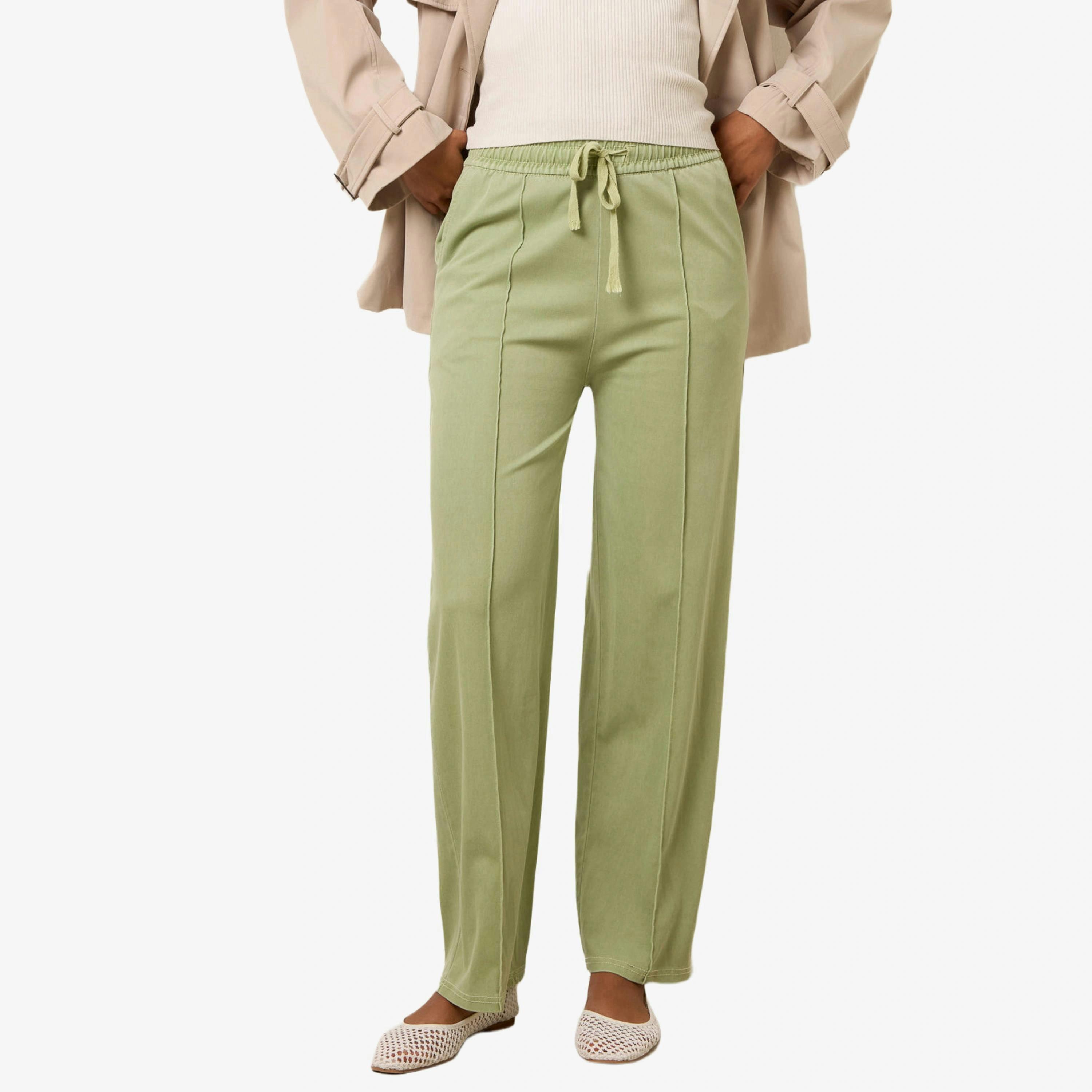 Blue Vanilla Seam Detail Trousers   in  Green , view 1 of 4