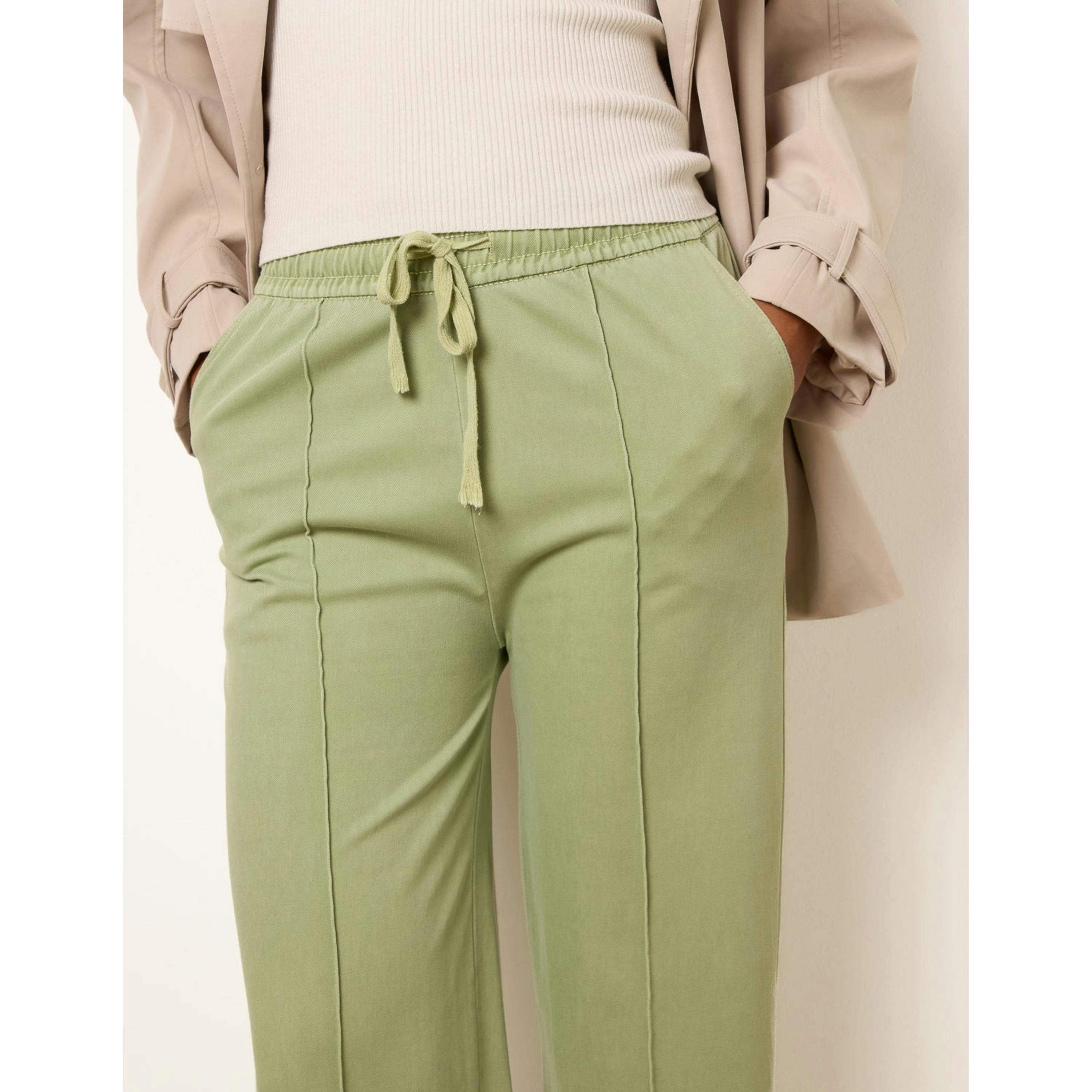 Blue Vanilla Seam Detail Trousers  in Green , view 3 of 4