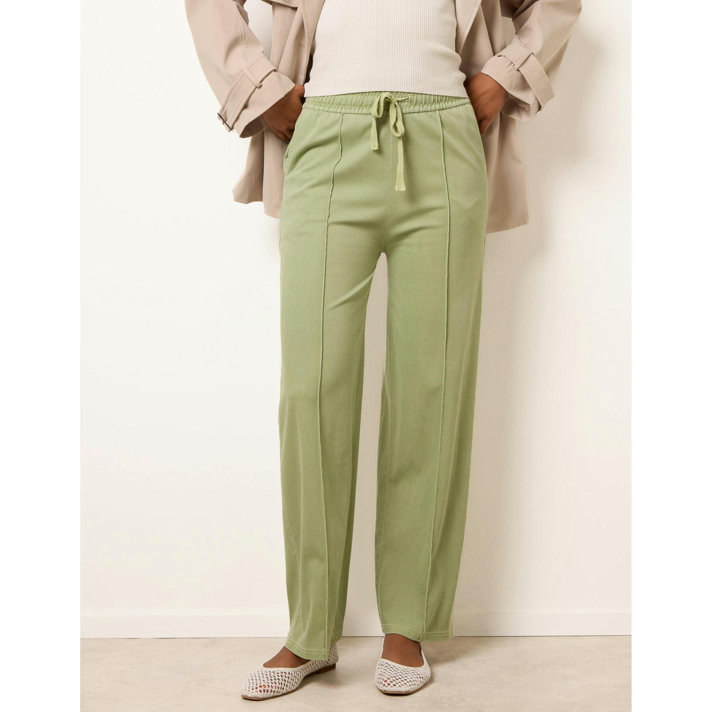 Blue Vanilla Seam Detail Trousers  in Green , view 4 of 4
