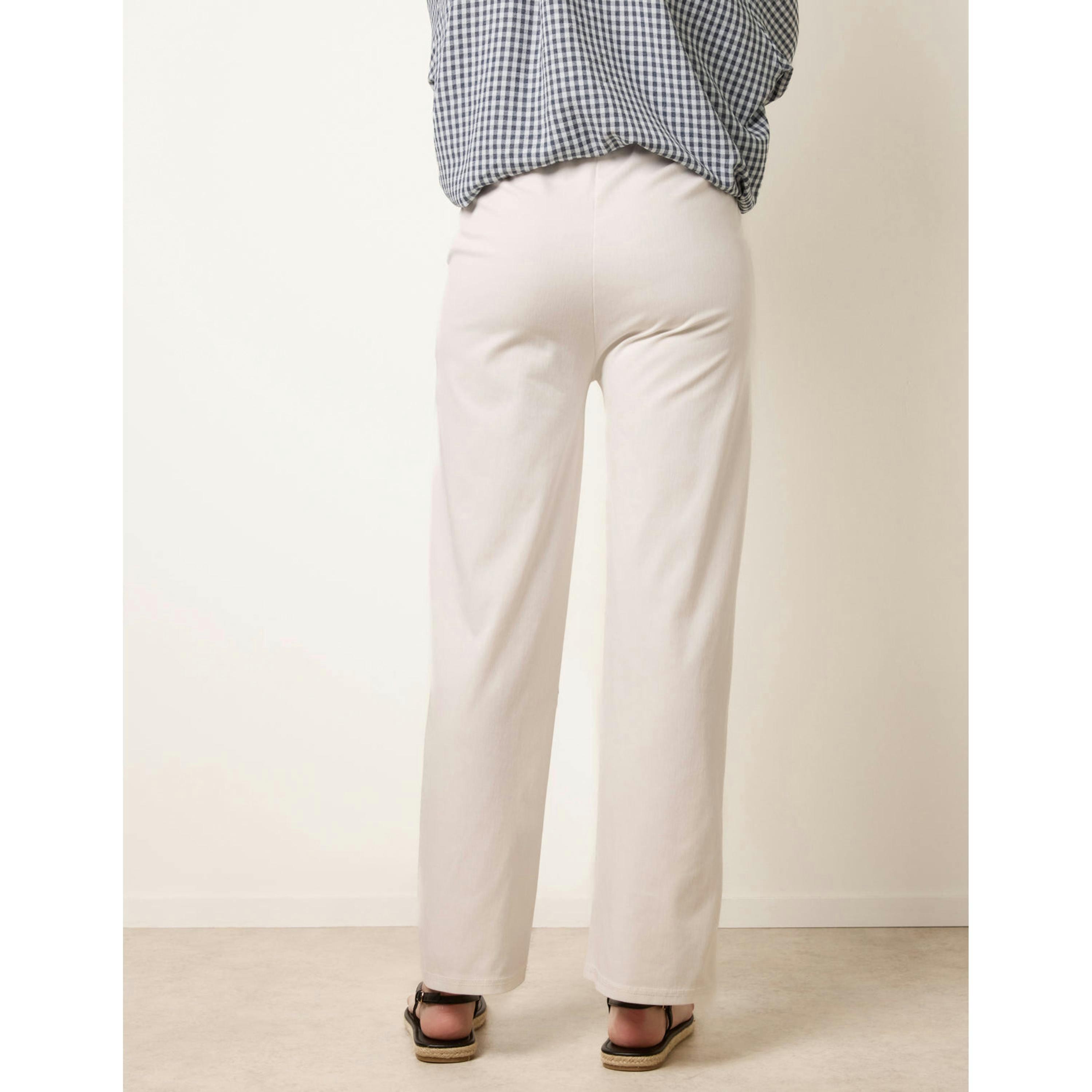 Blue Vanilla Seam Detail Trousers  in White , view 2 of 4