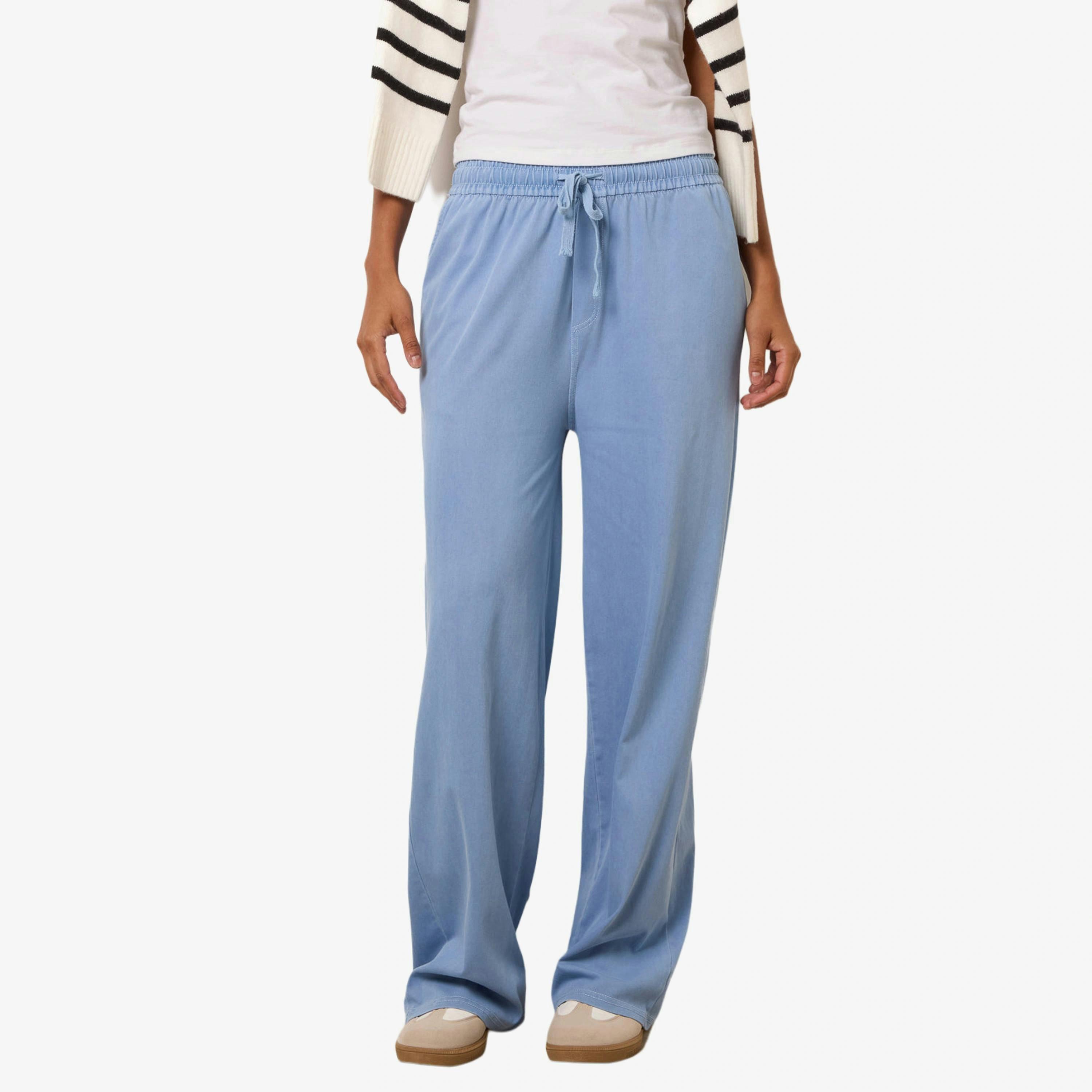 Blue Vanilla Elastic Waist Trousers   in  Blue , view 1 of 4