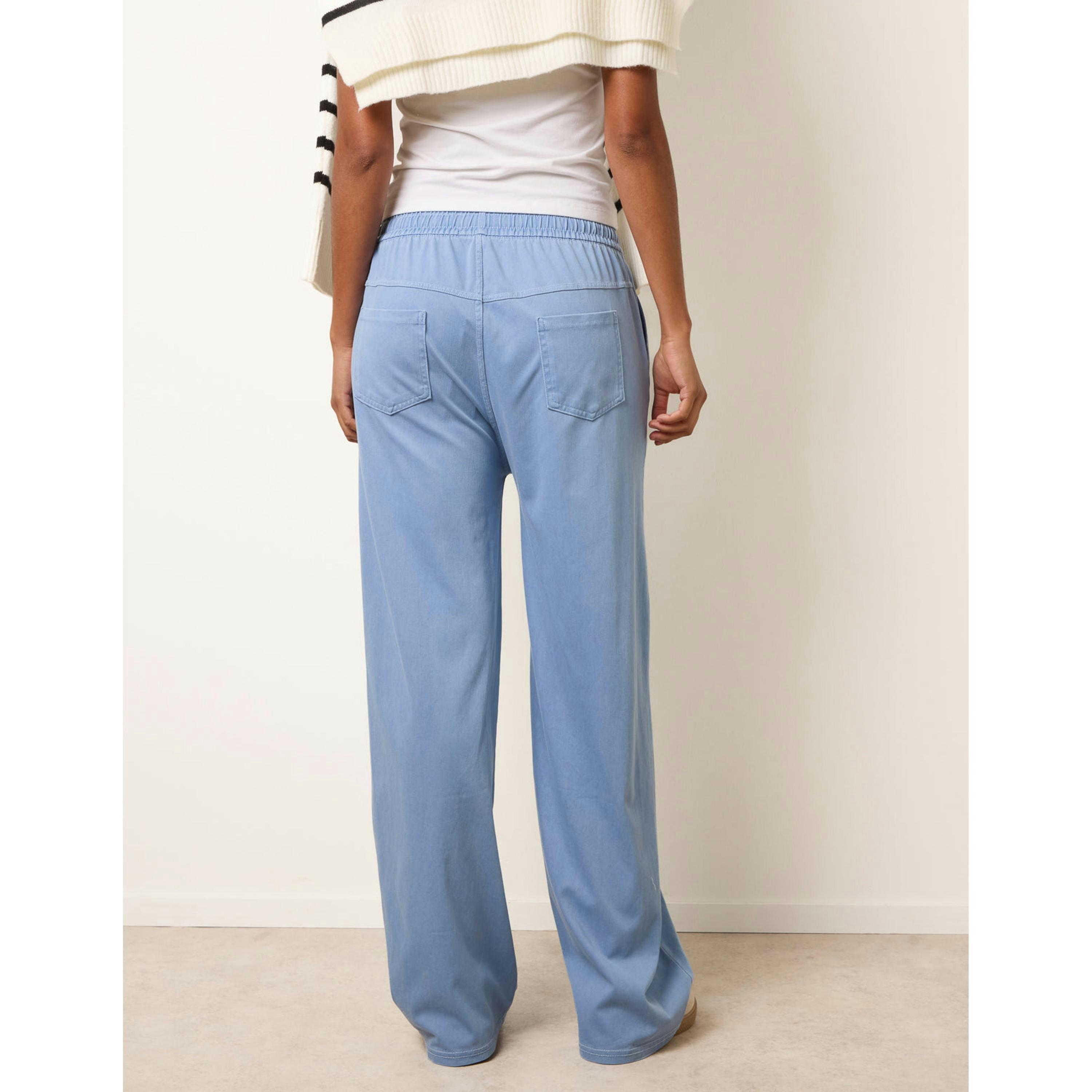 Blue Vanilla Elastic Waist Trousers  in Blue , view 2 of 4