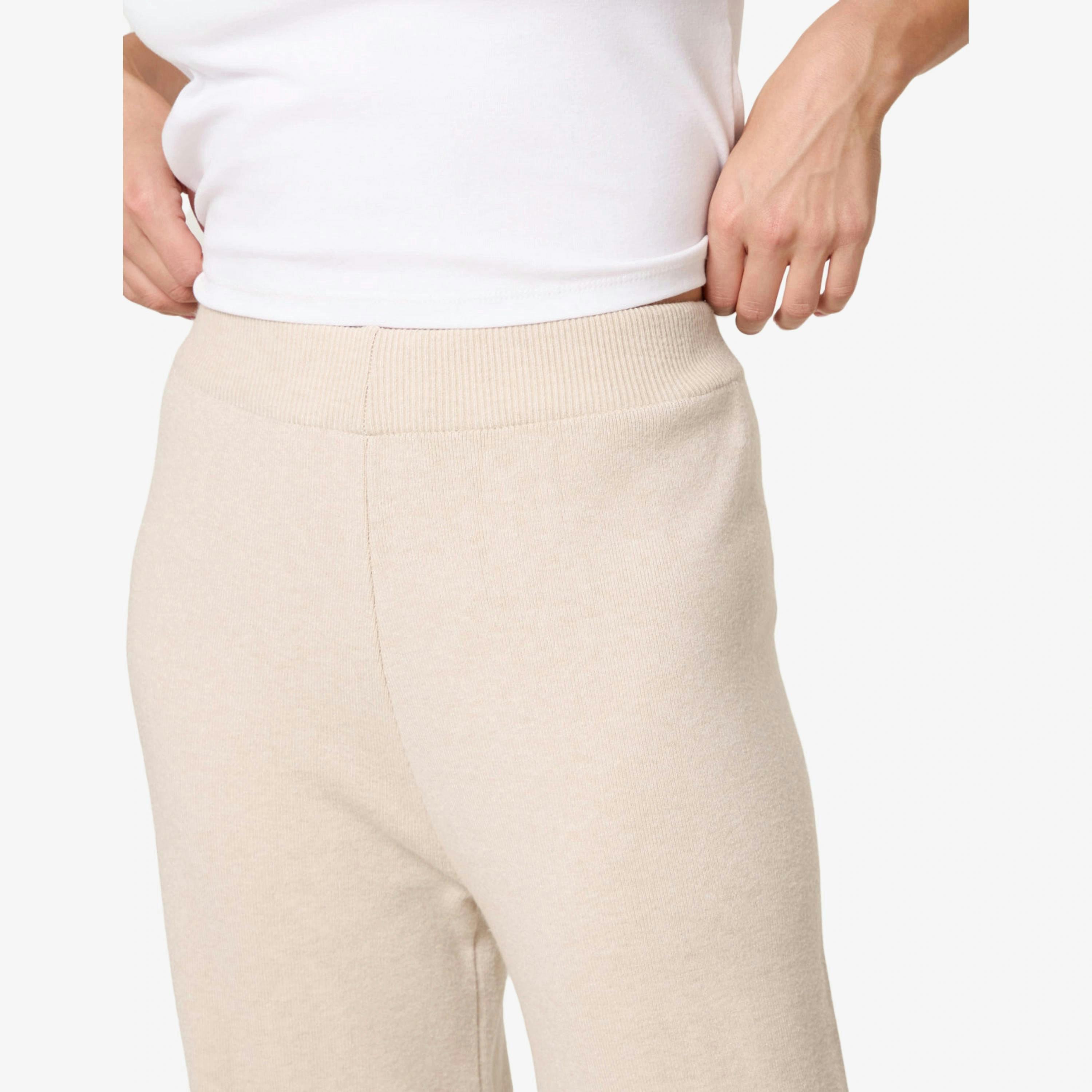 Blue Vanilla Knitted Wide Leg Trousers  in Beige , view 4 of 4