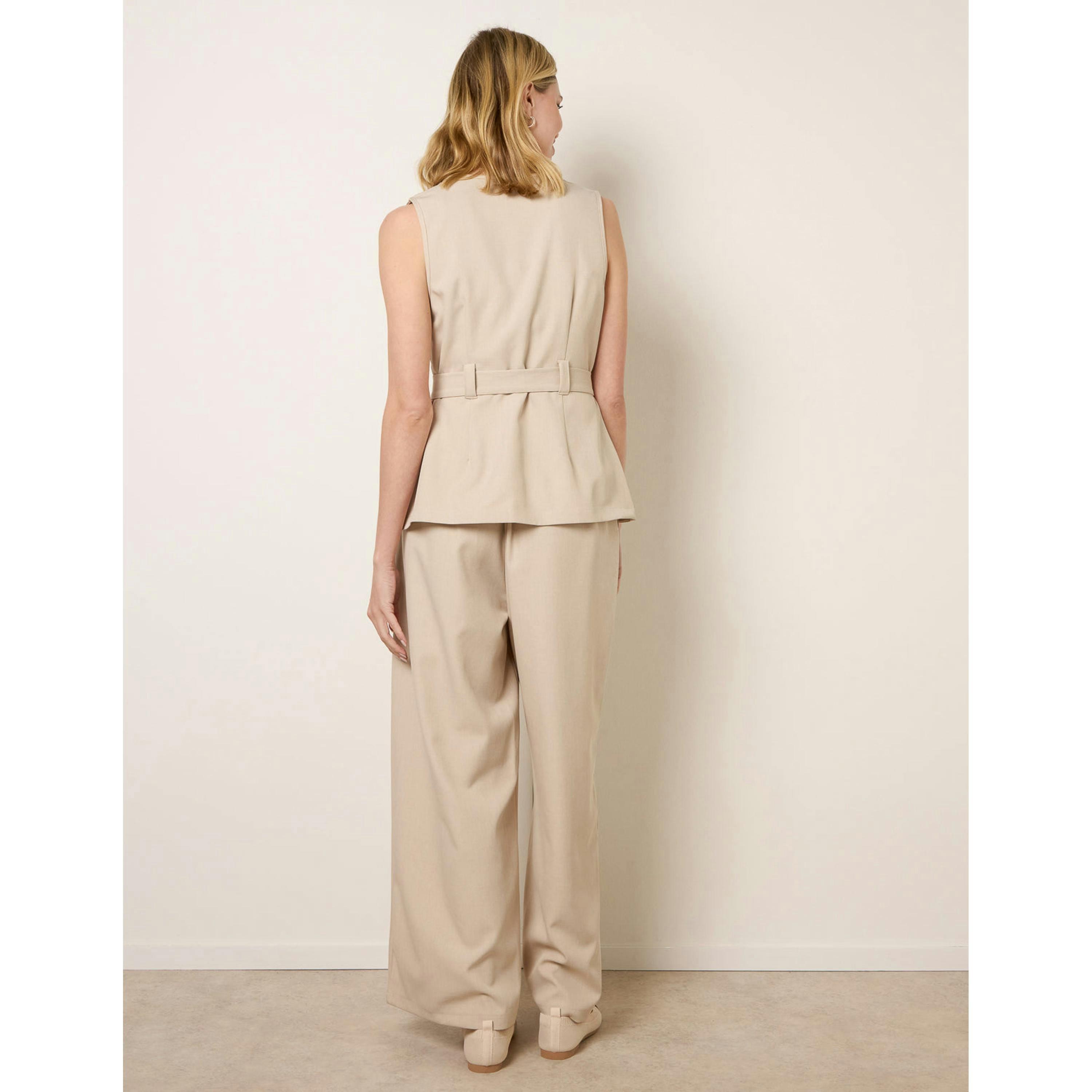 Blue Vanilla Tailored Pocket Two-Piece Co-Ord Set  in Stone , view 2 of 5